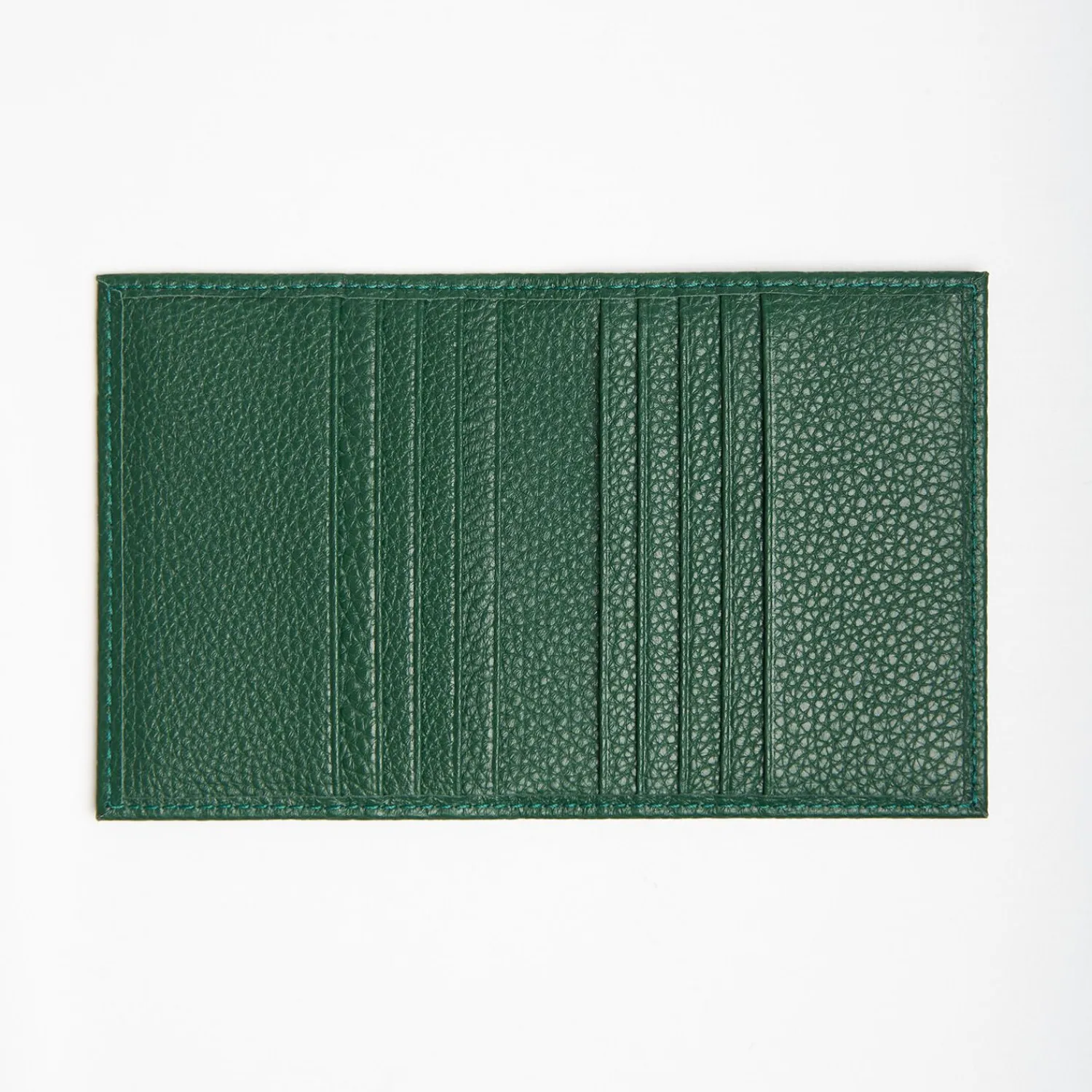 Dark Green Hammered Leather Folding Card Holder - 10 Compartments>E.Marinella Cheap