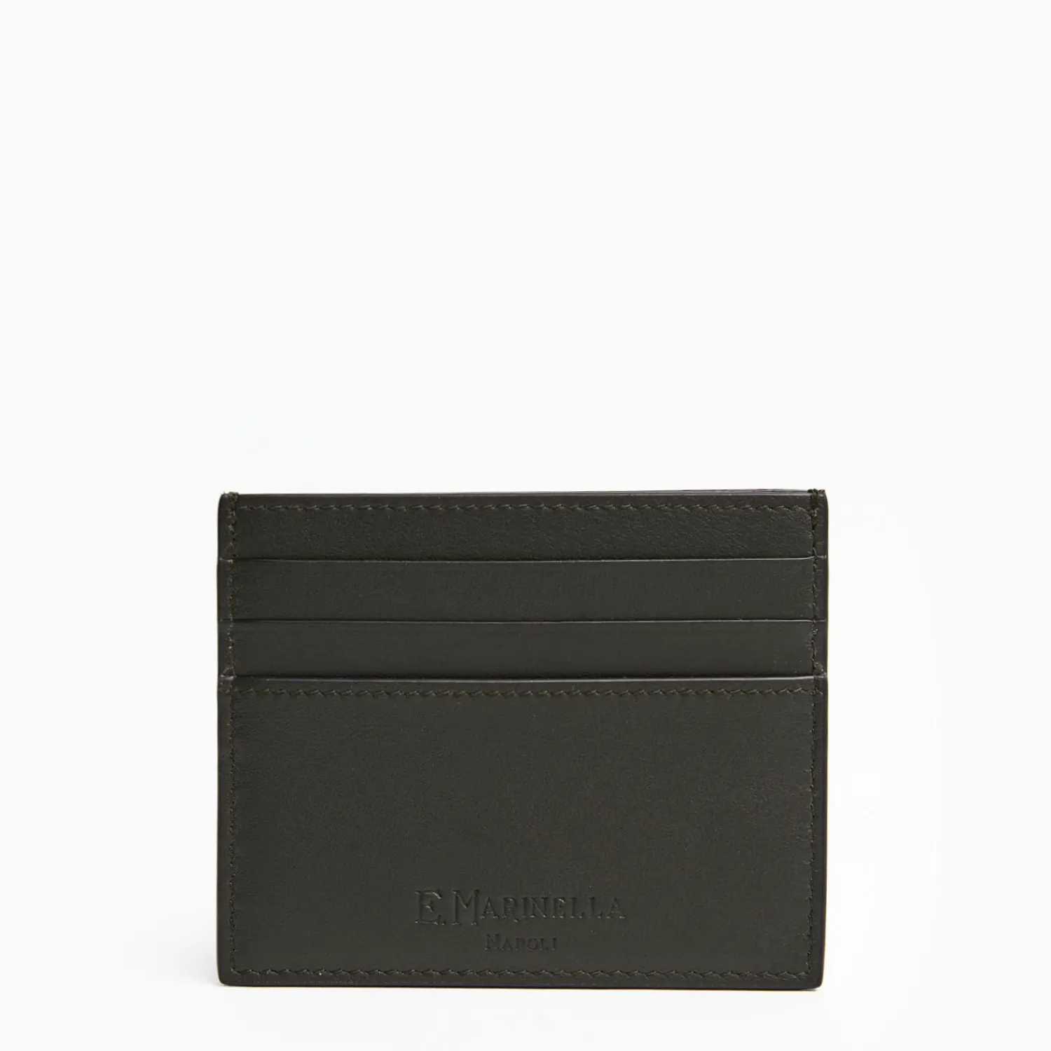 Dark Green Leather Credit Card Holder - 7 Compartments>E.Marinella Best