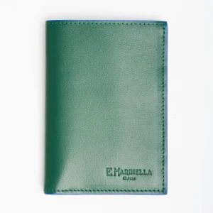 Dark Green Leather Vertical Wallet>E.Marinella Shop