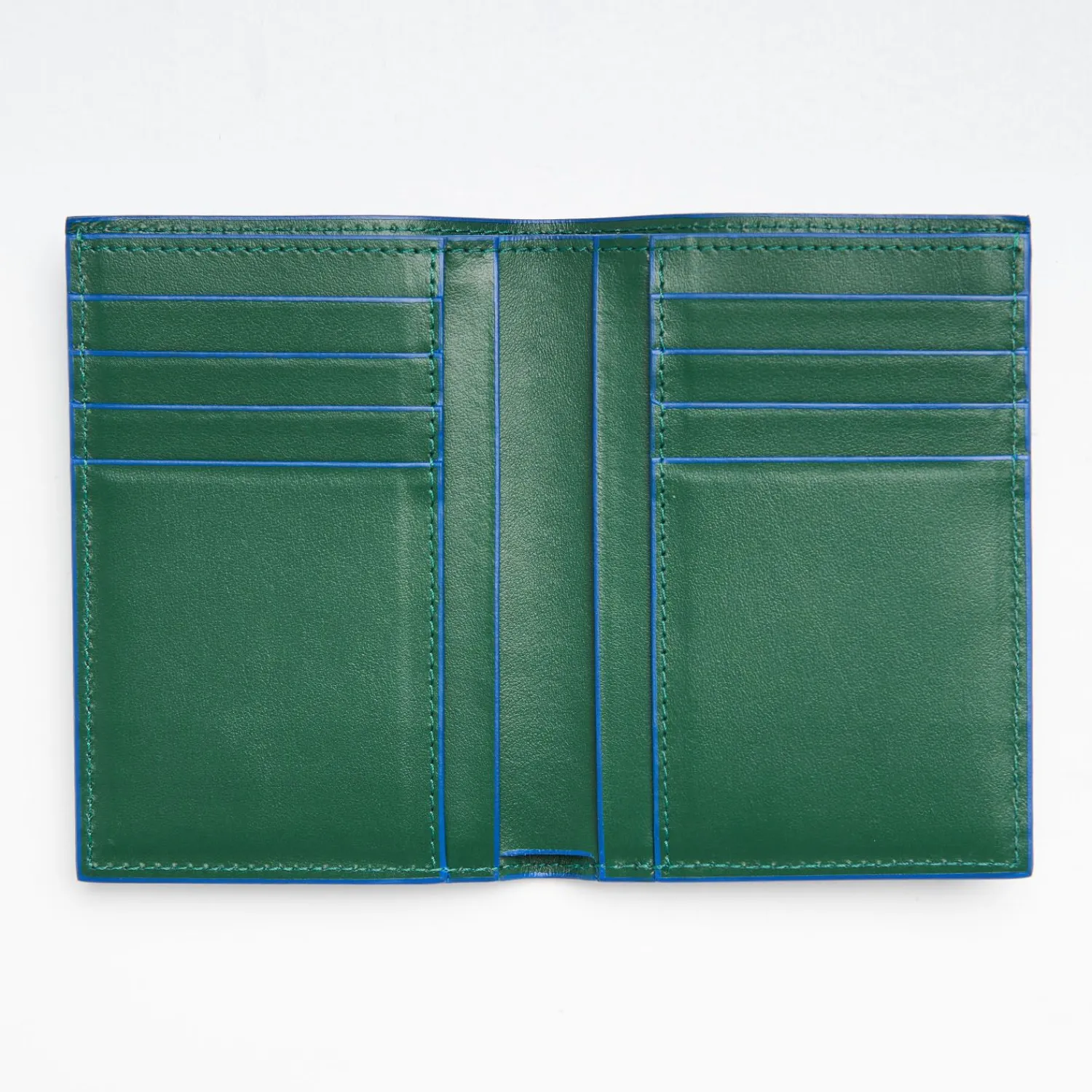 Dark Green Leather Vertical Wallet>E.Marinella Shop