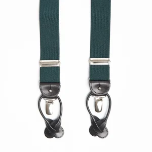 Dark Green Plain Colour Braces>E.Marinella Online