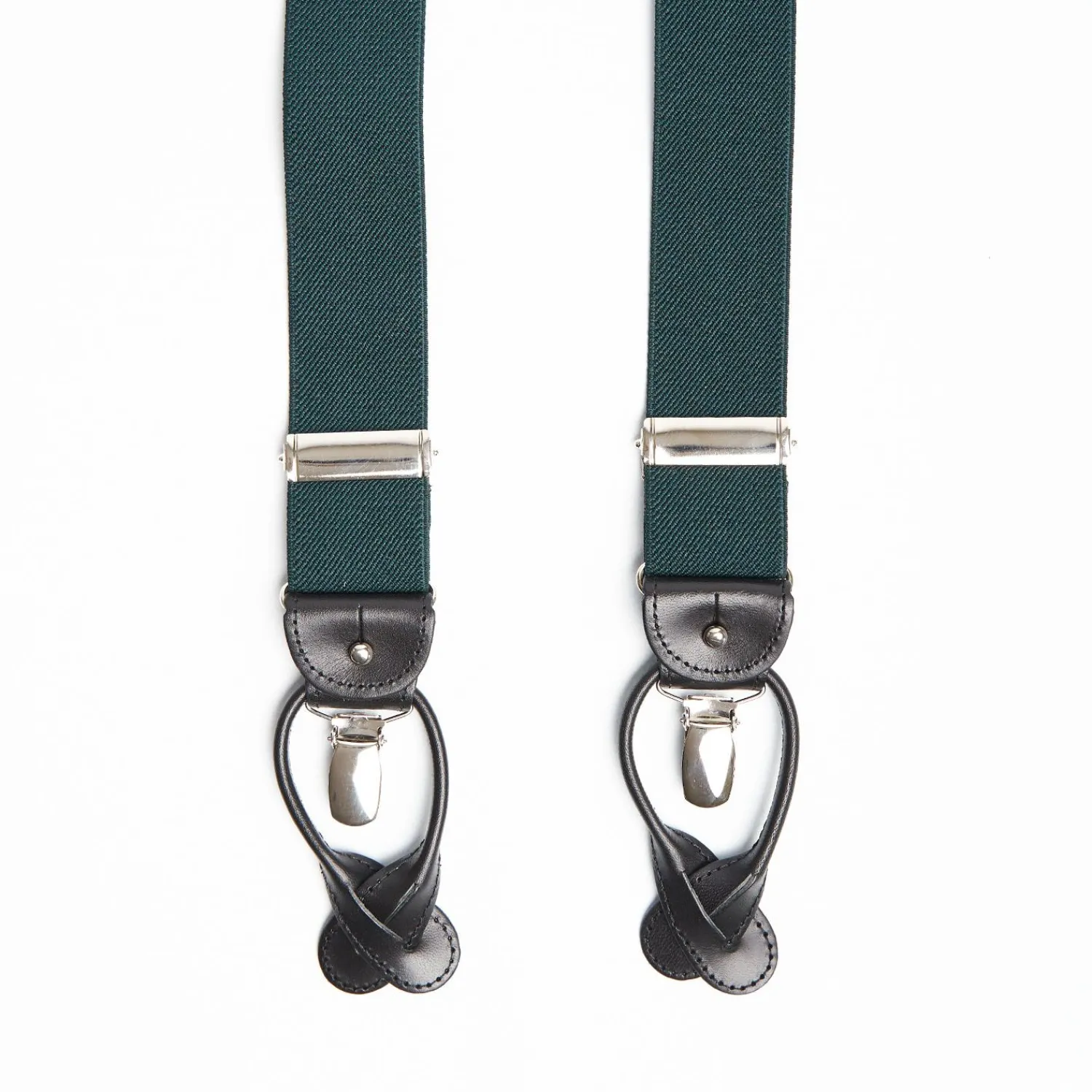 Dark Green Plain Colour Braces>E.Marinella Online