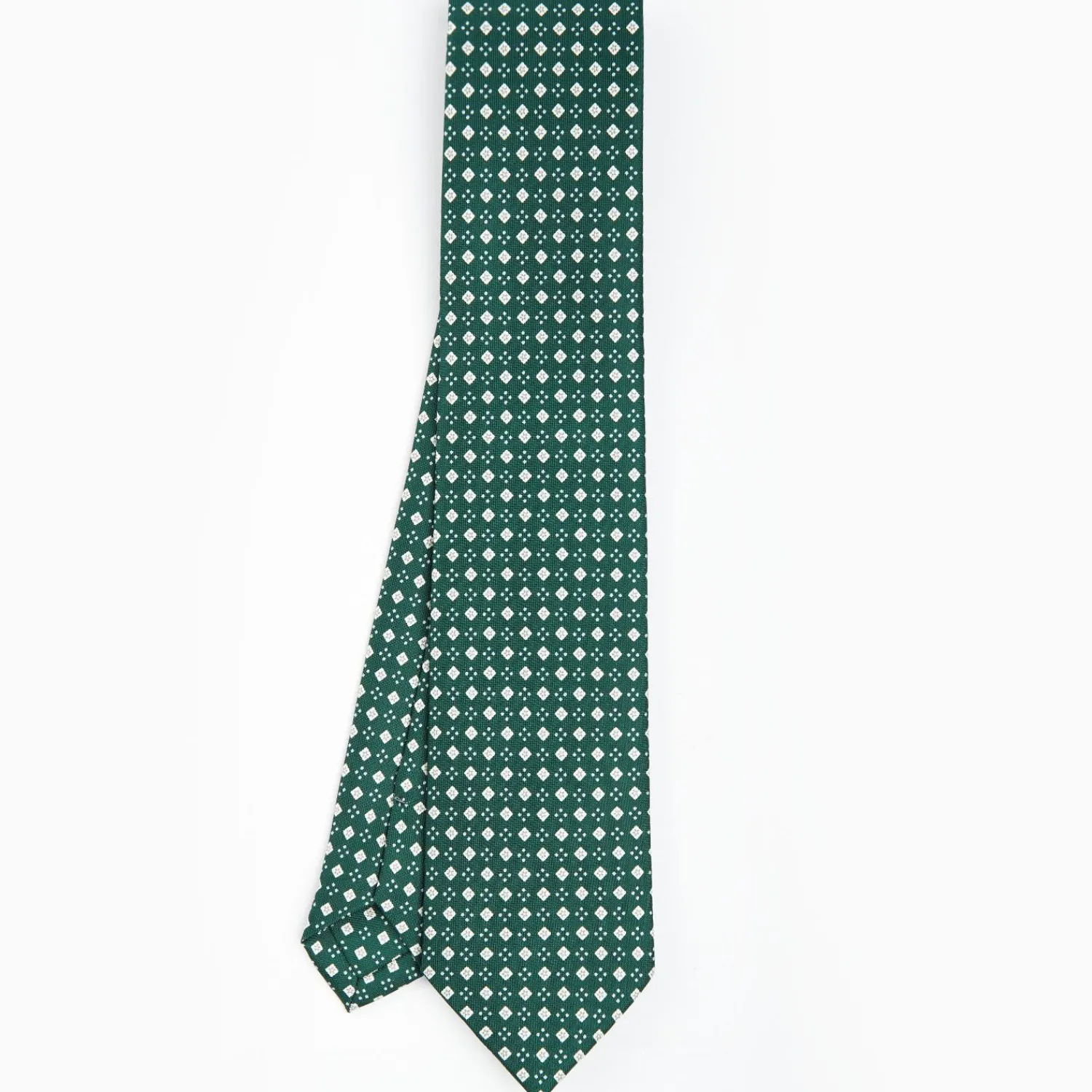 Dark Green Sartorial Classic Silk Tie - Small Flower Pattern>E.Marinella Cheap