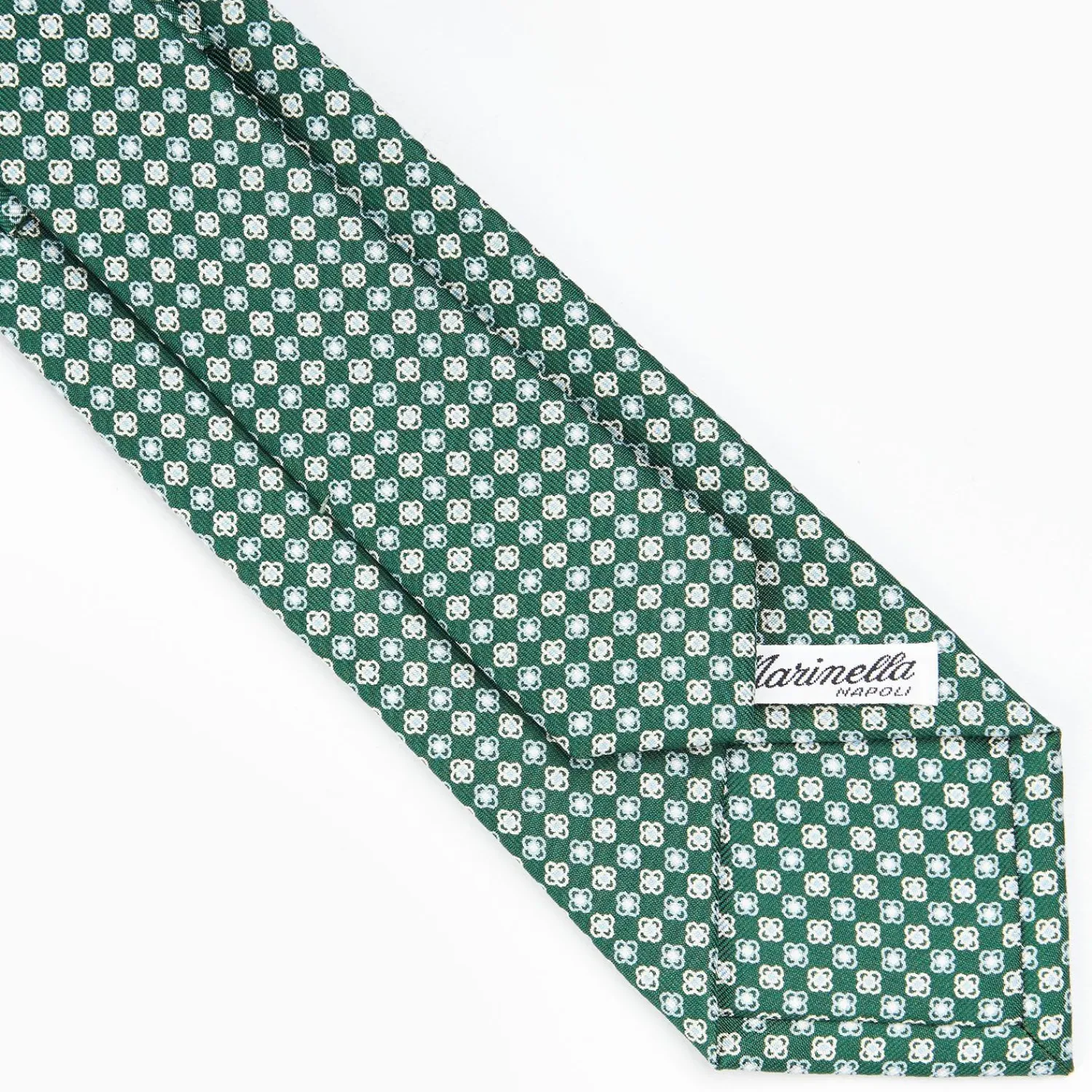 Dark Green Sartorial Classic Silk Tie - Small Flower Pattern>E.Marinella Store