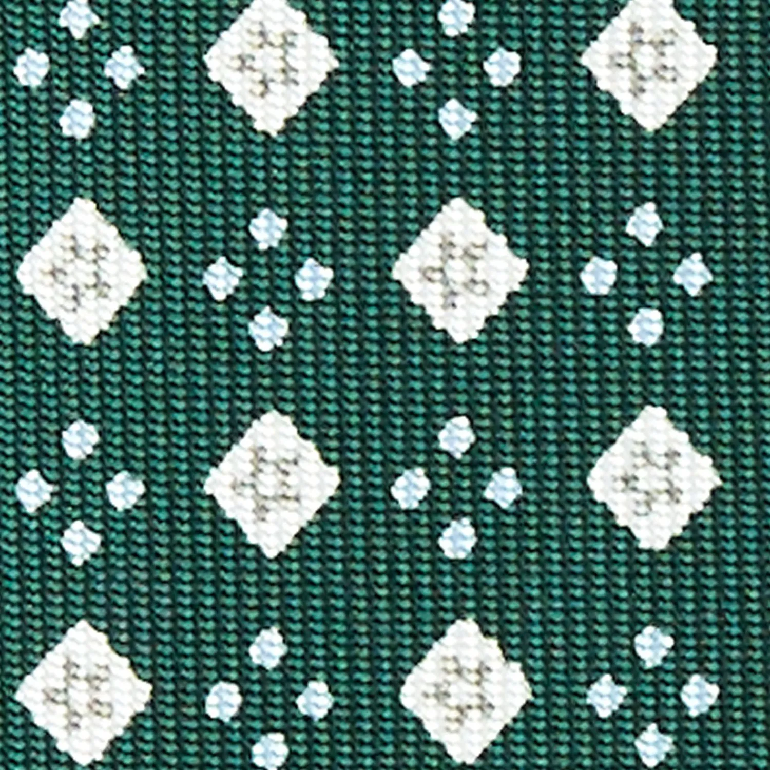 Dark Green Sartorial Classic Silk Tie - Small Flower Pattern>E.Marinella Cheap