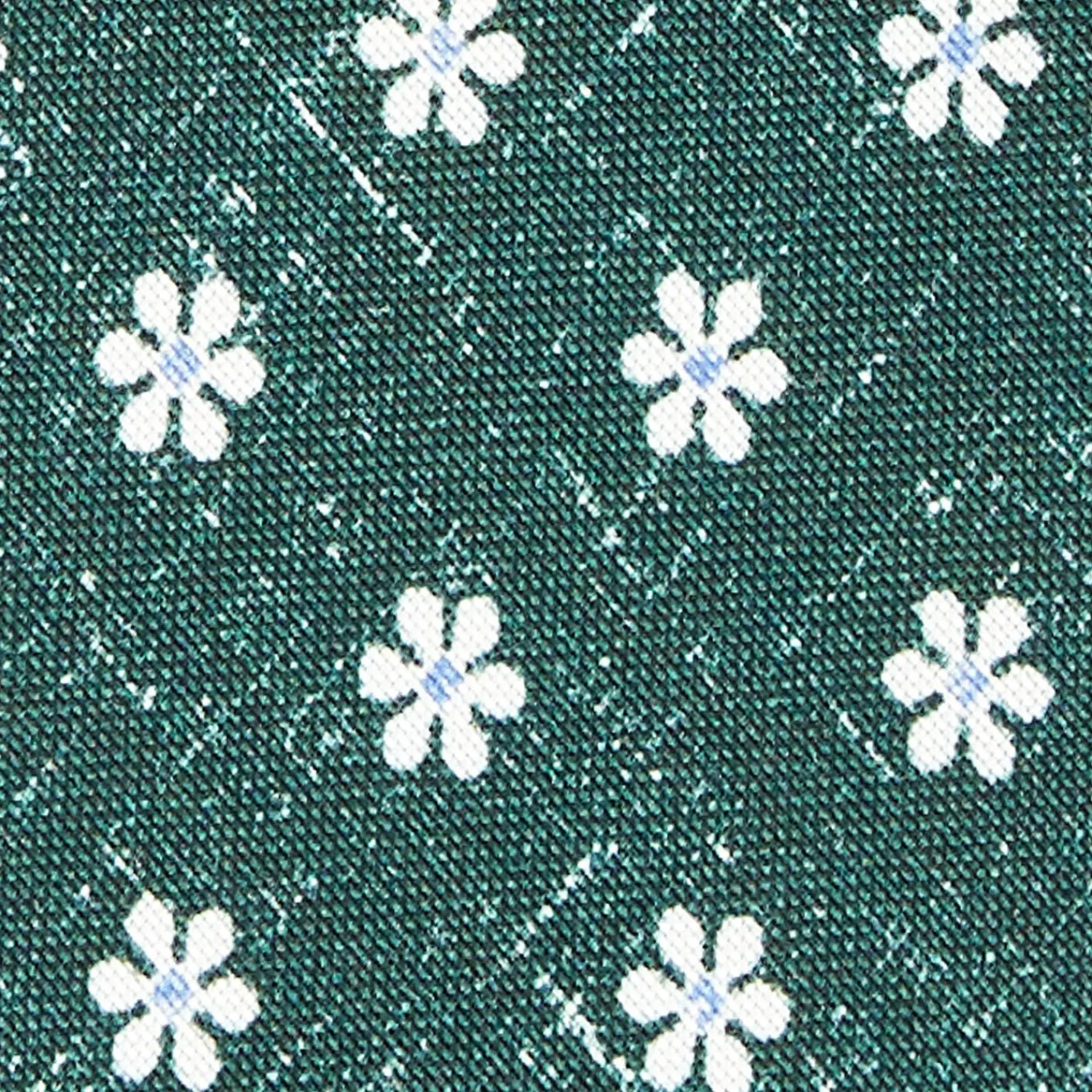 Dark Green Sartorial Cotton And Silk Tie - Large Flower Pattern>E.Marinella Best Sale