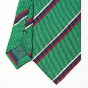 Dark Green Sartorial Striped Tie>E.Marinella Best