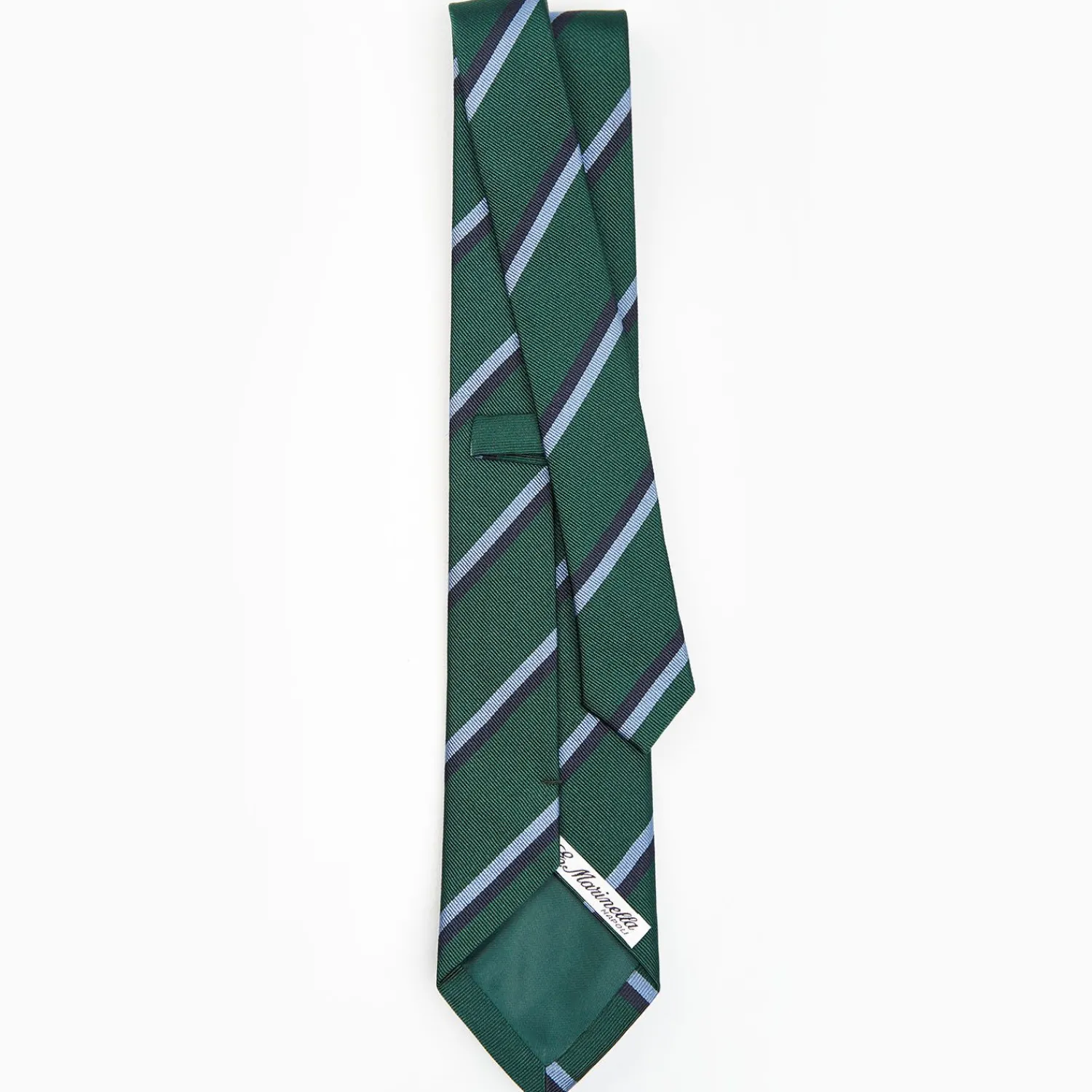 Dark Green Sartorial Striped Silk Tie>E.Marinella Outlet