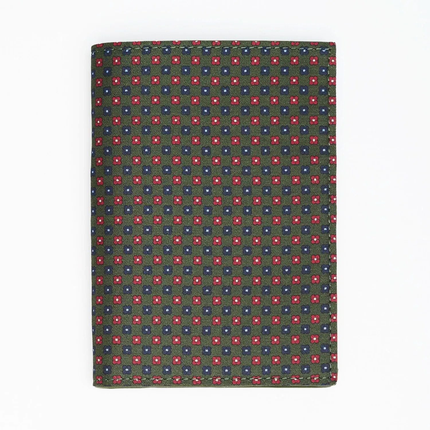 Dark Green Vertical Wallet In Silk And Leather>E.Marinella Outlet