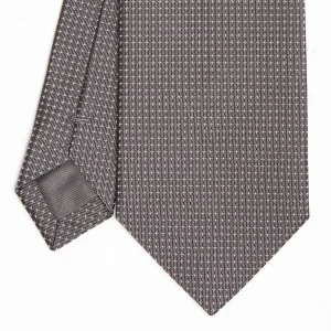 Dark Grey Ceremonial Jacquard Silk Tie>E.Marinella Best