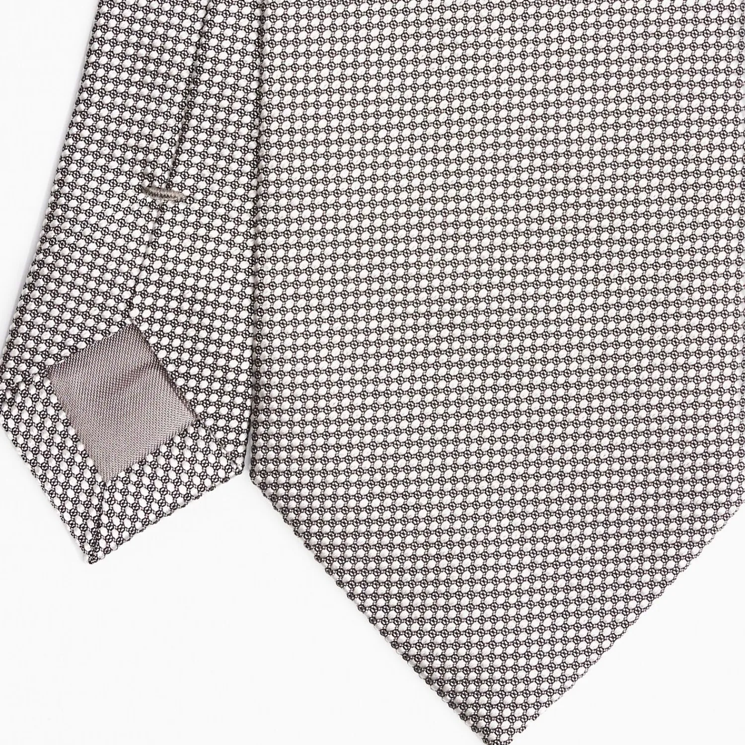 Dark Grey Ceremonial Jacquard Silk Tie>E.Marinella Shop