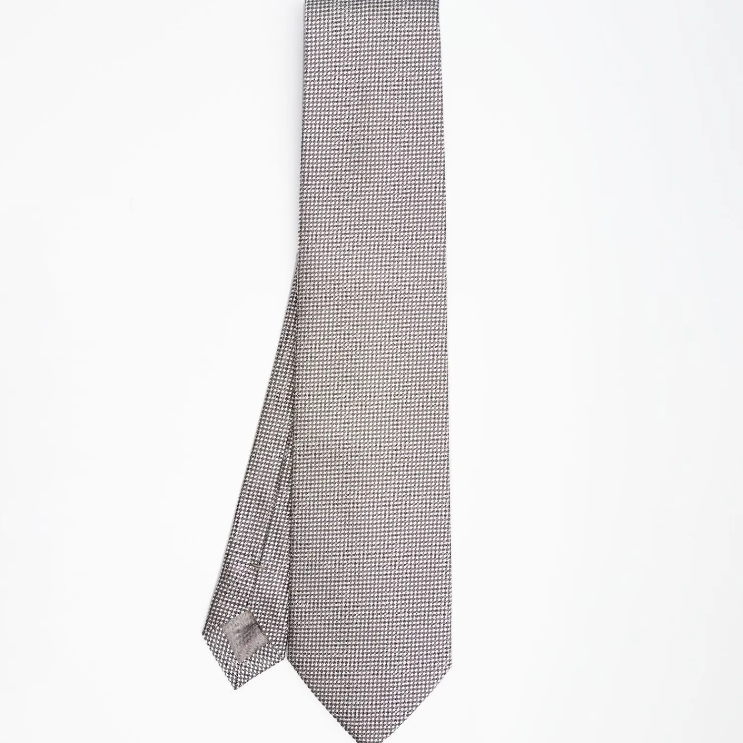 Dark Grey Ceremonial Jacquard Silk Tie>E.Marinella Shop
