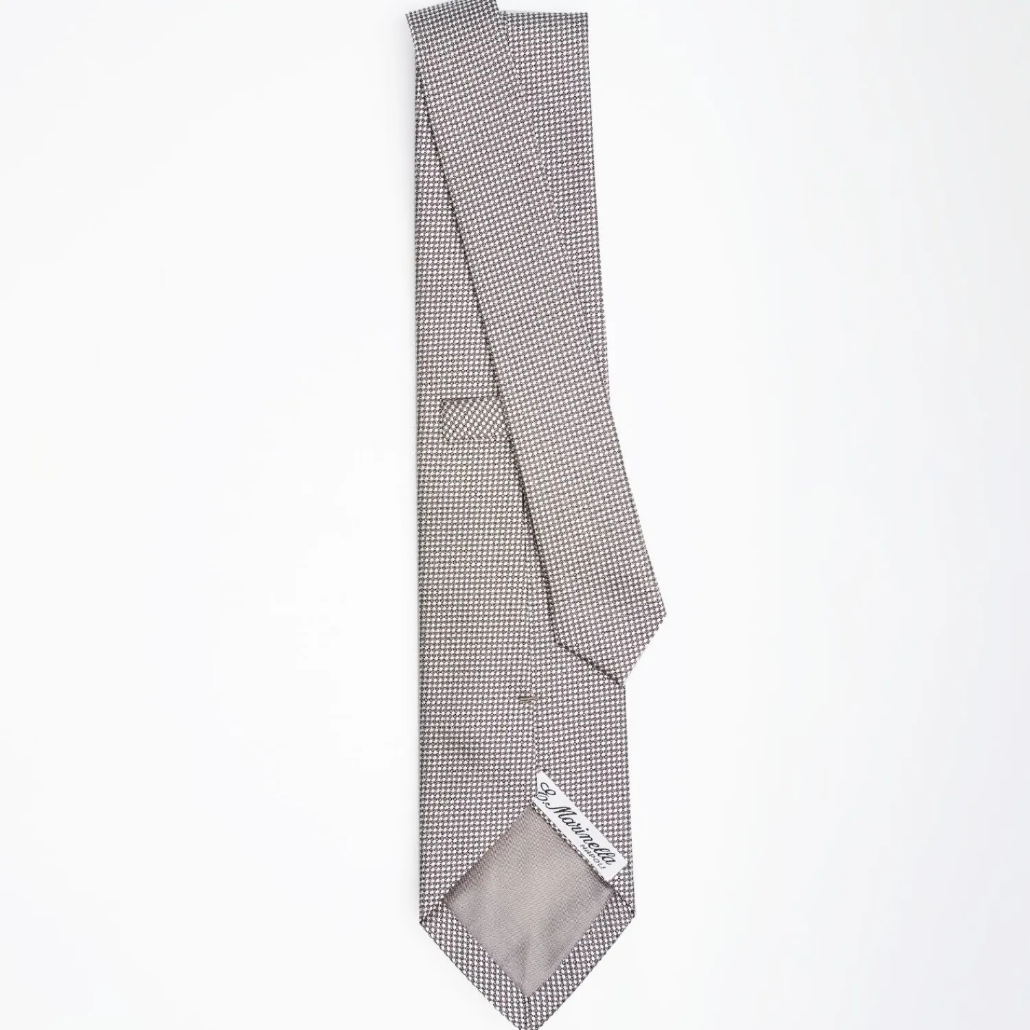 Dark Grey Ceremonial Jacquard Silk Tie>E.Marinella Shop