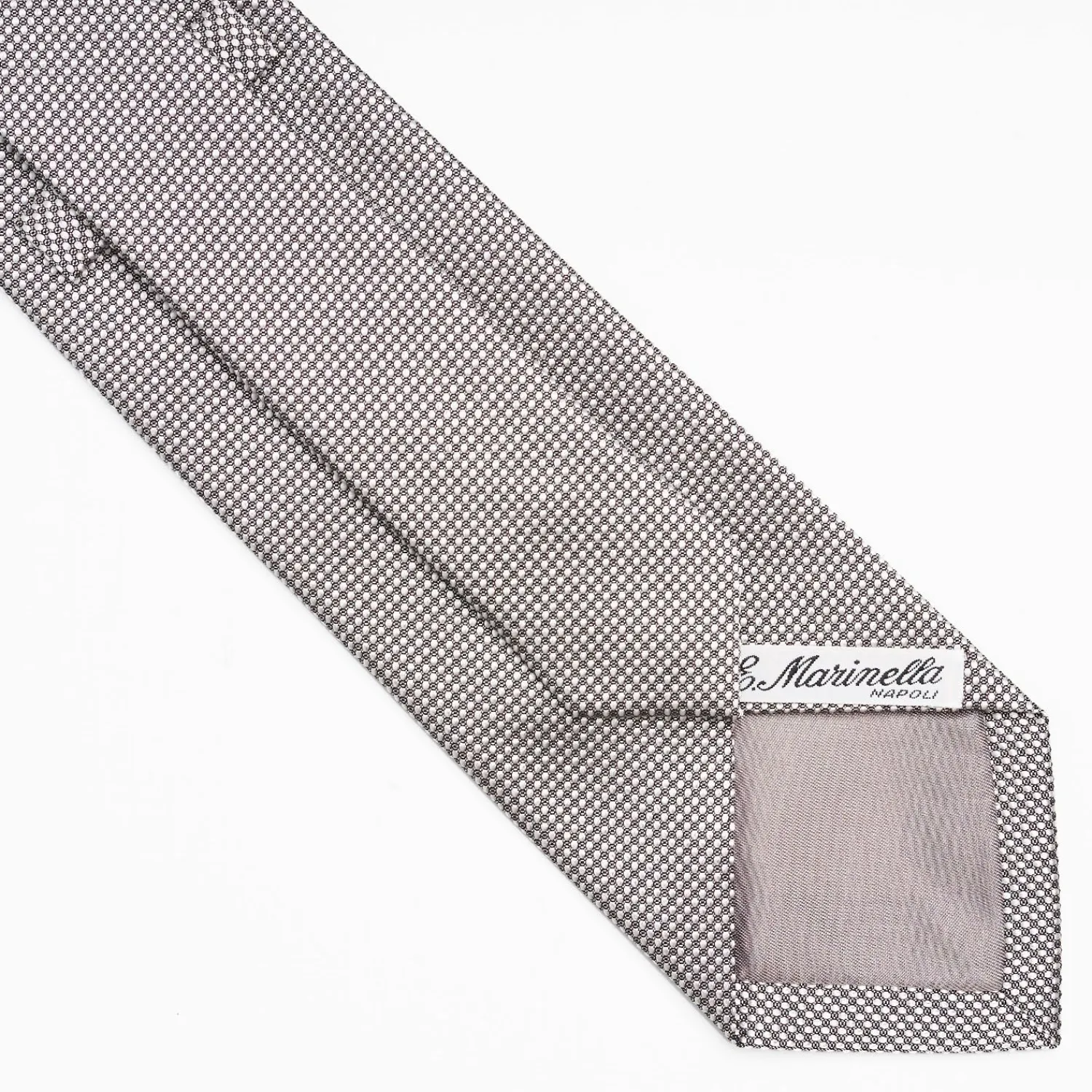 Dark Grey Ceremonial Jacquard Silk Tie>E.Marinella Shop