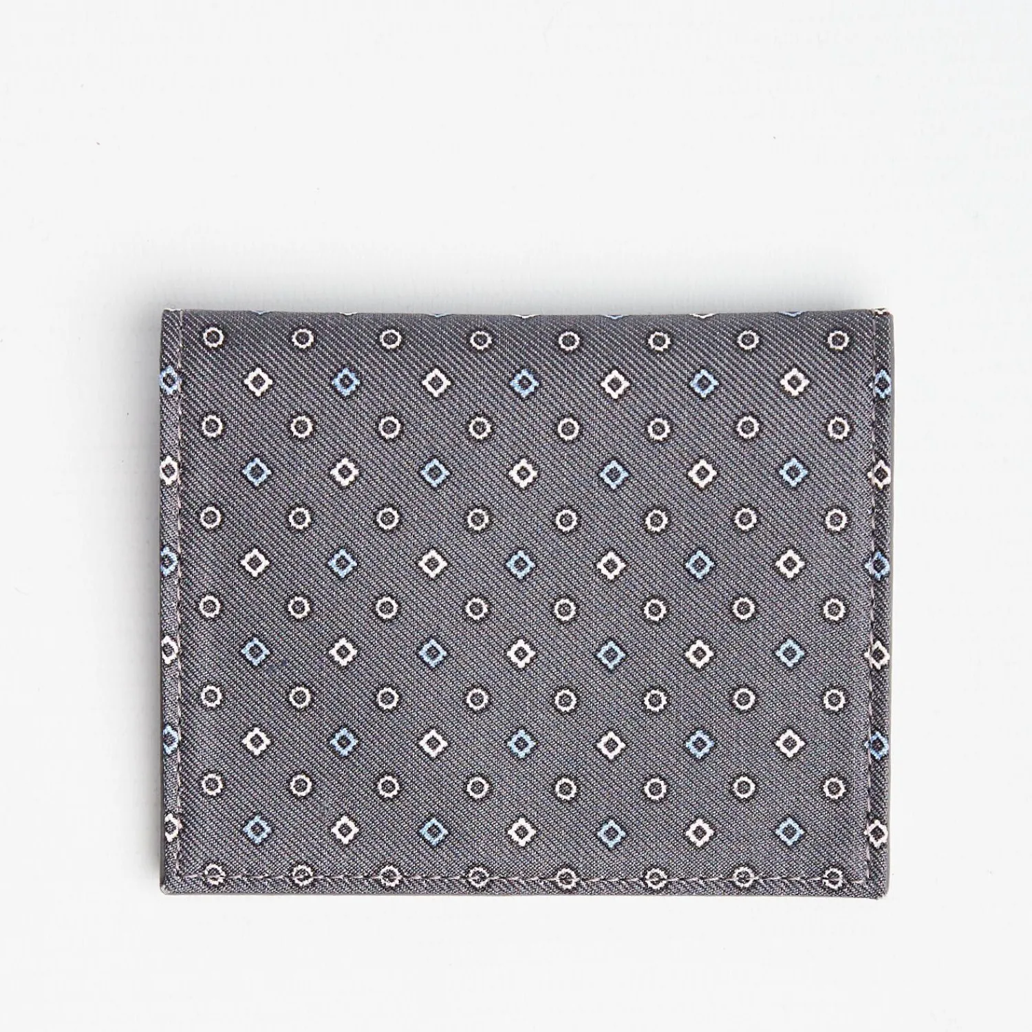 Dark Grey Leather Folding Card Holder - 10 Compartments>E.Marinella Store
