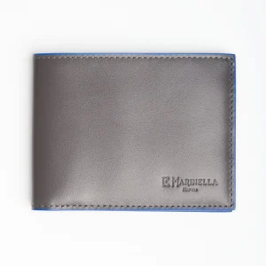 Dark Grey Leather Horizontal Wallet>E.Marinella Best