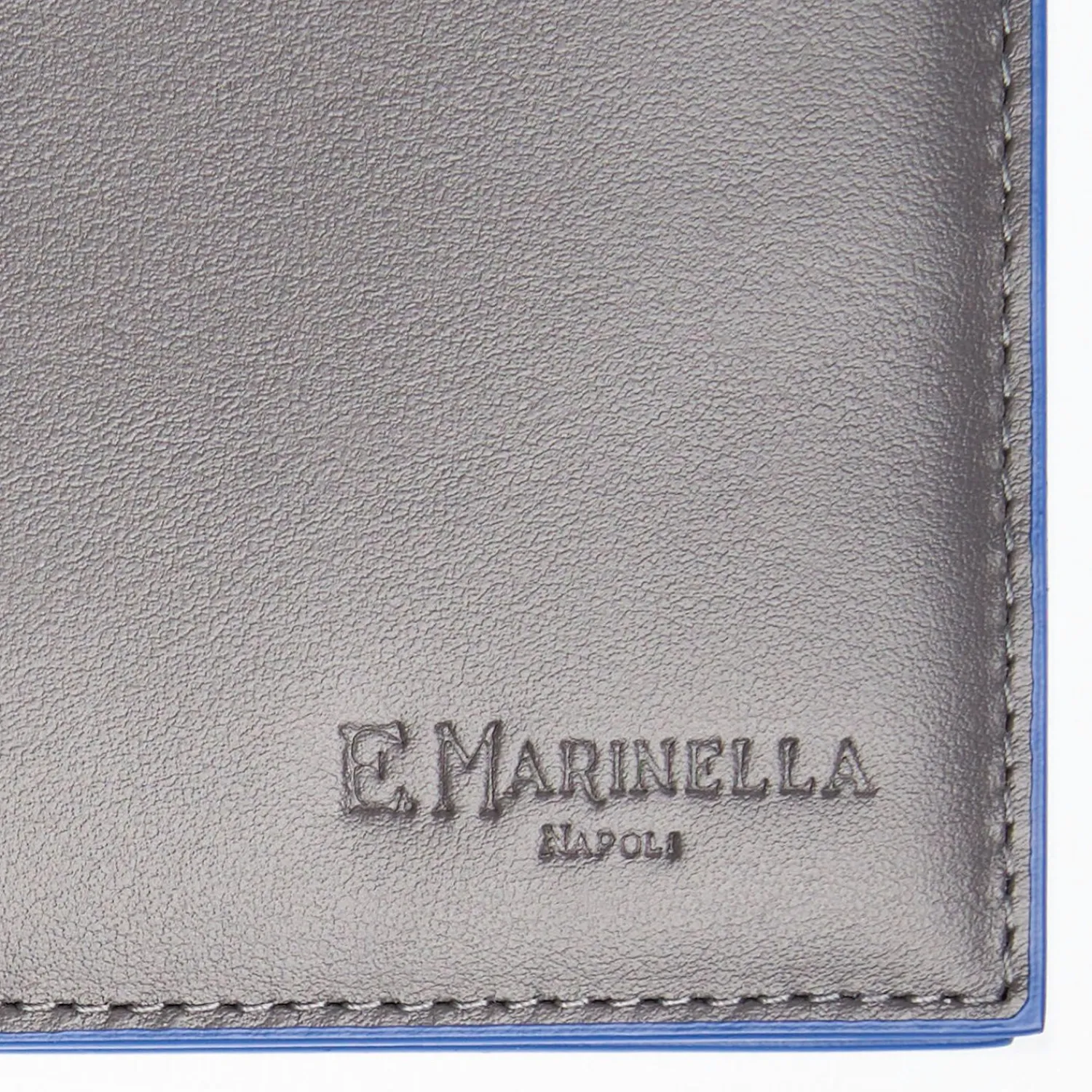 Dark Grey Leather Horizontal Wallet>E.Marinella Best