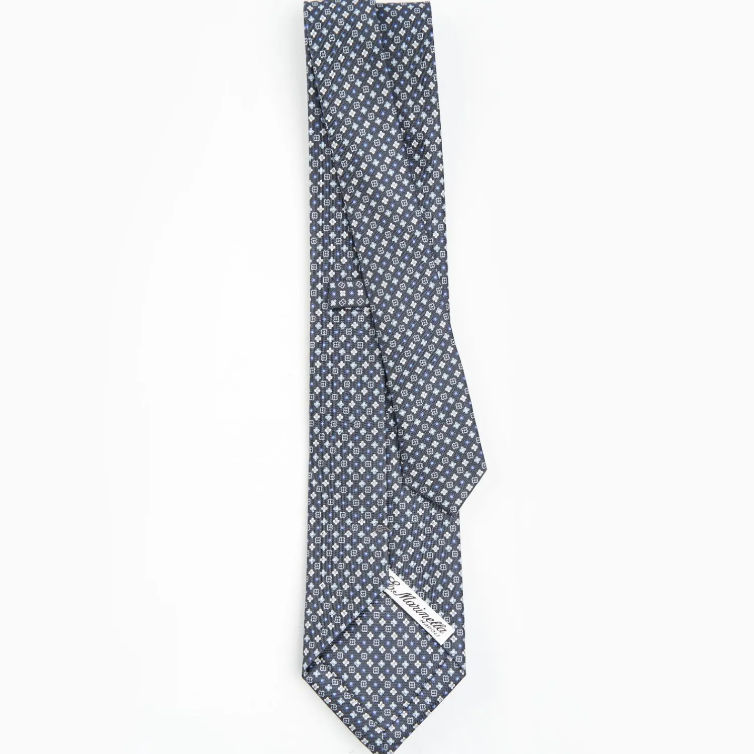 Dark Grey Sartorial Classic Silk Tie - Small Flower Designs>E.Marinella Cheap