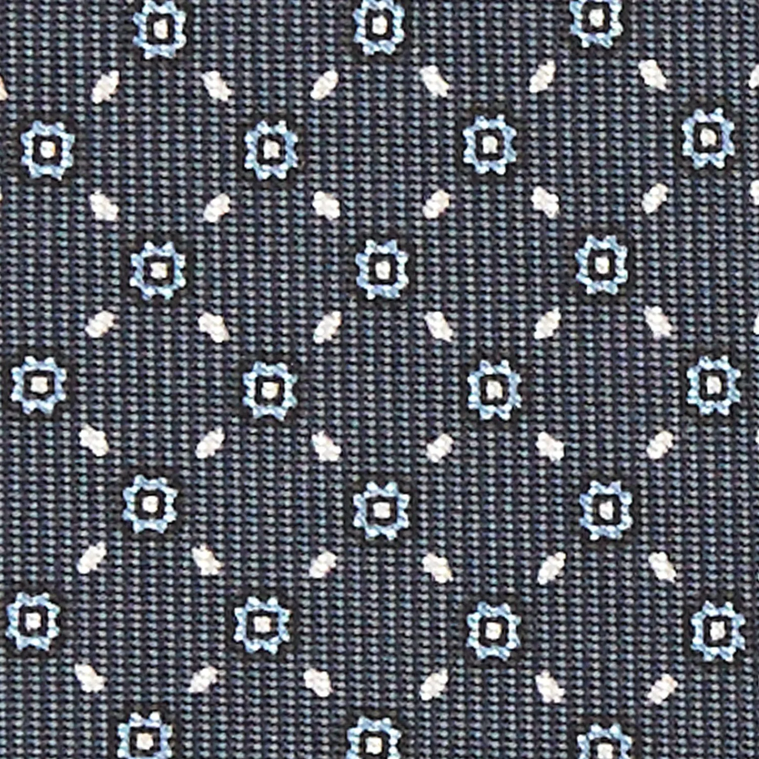 Dark Grey Sartorial Classic Silk Tie - Small Flower Pattern>E.Marinella Best