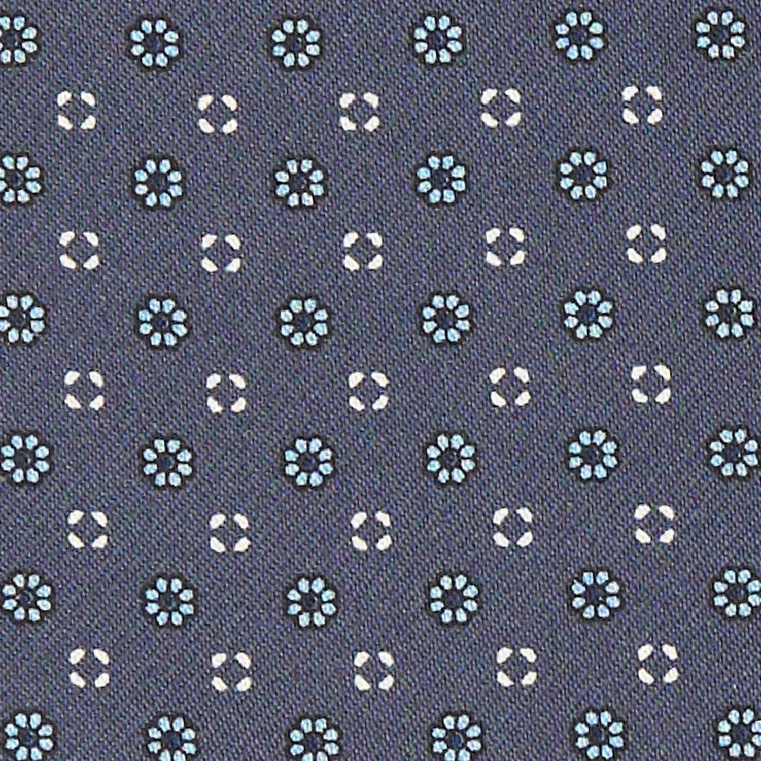 Dark Grey Silk Ascot Tie - Small Flower Pattern>E.Marinella Cheap