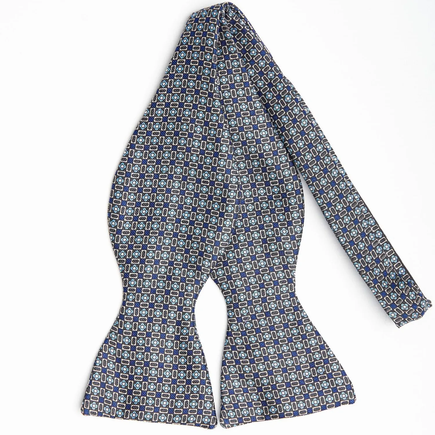 Dark Grey Silk Bowtie To Self-Tie - Small Flower Pattern>E.Marinella Fashion