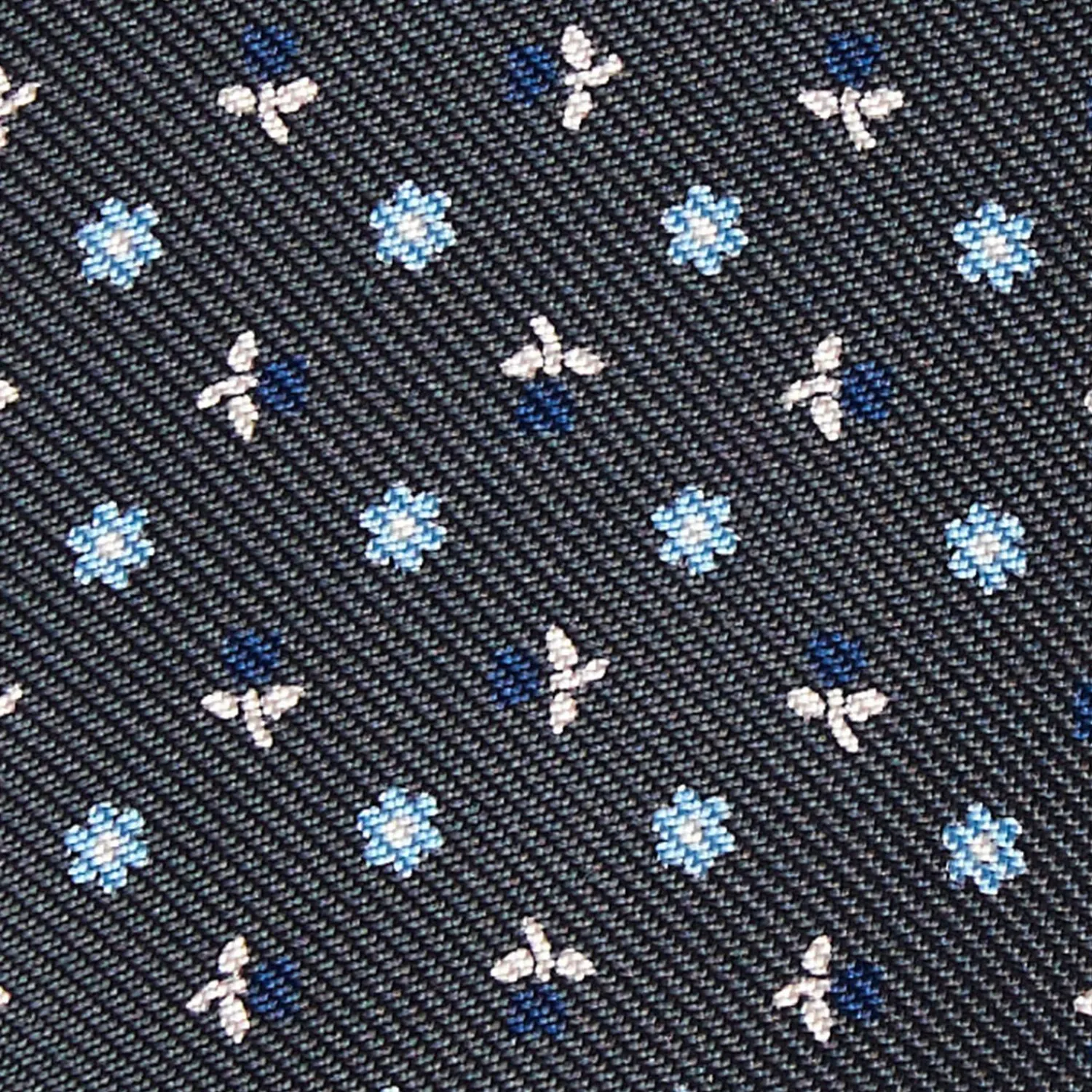 Dark Grey Silk Bowtie To Self-Tie - Small Flower Pattern>E.Marinella Cheap