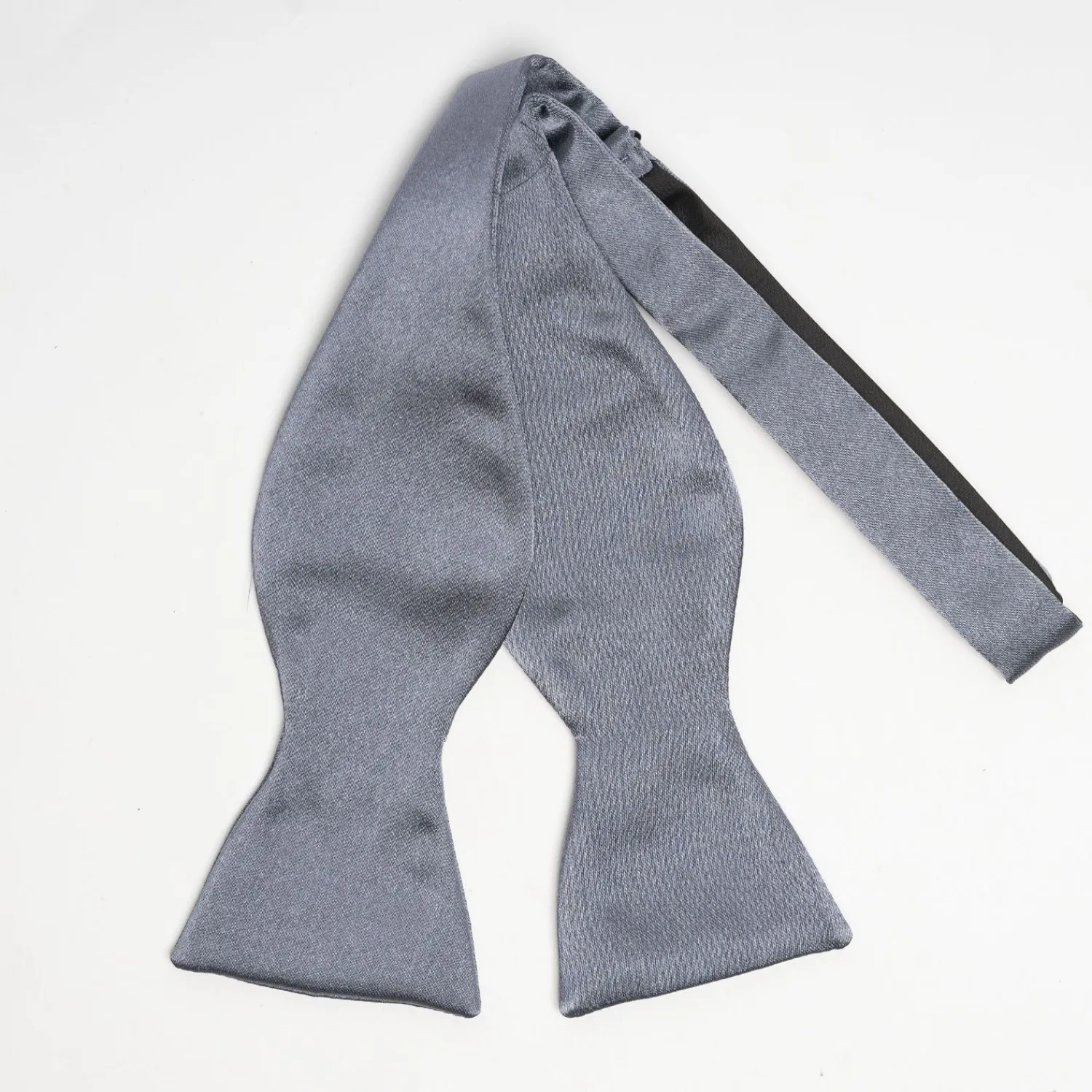 Dark Grey Silk Satin Bowtie To Self-Tie - Solid Color>E.Marinella Fashion