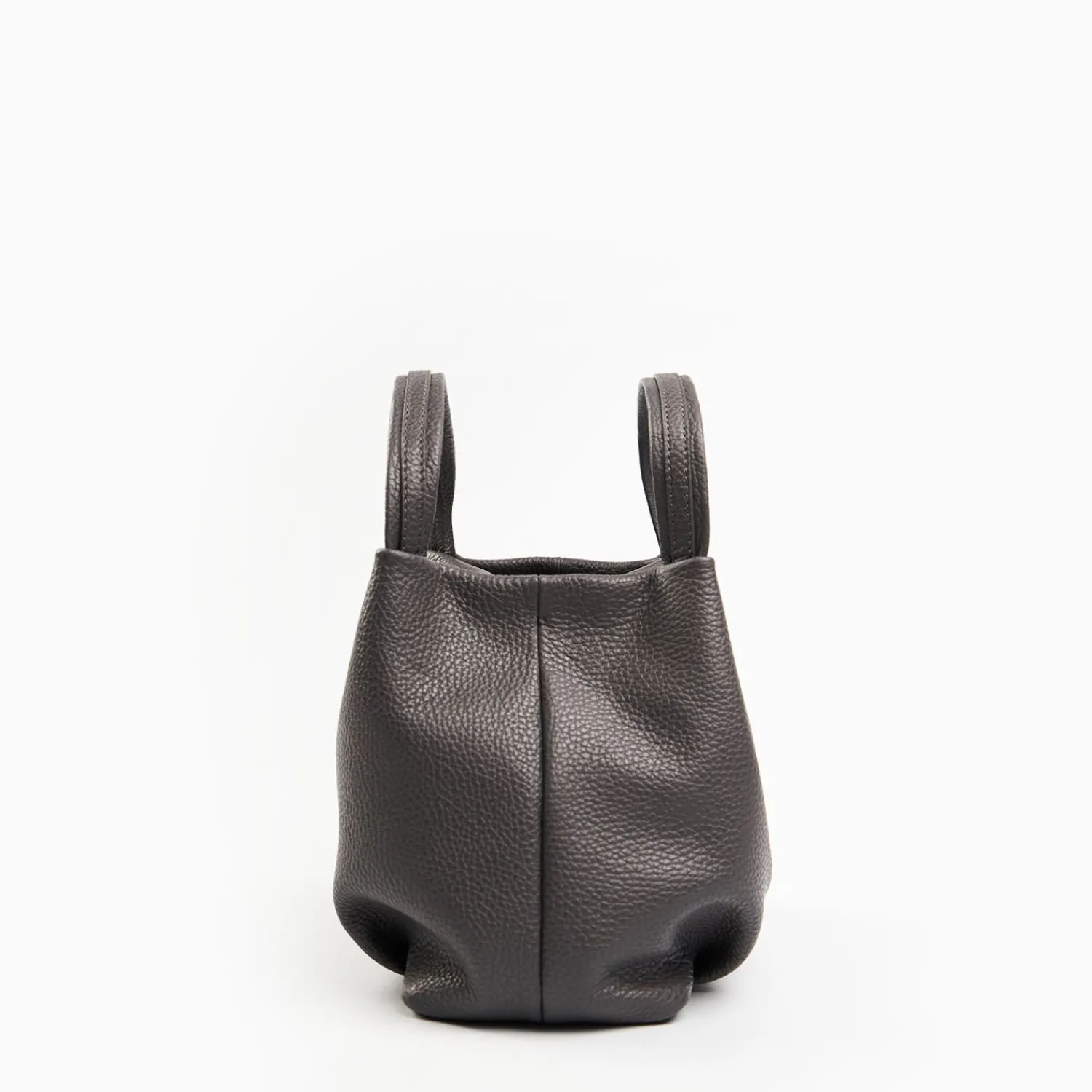 Dark Grey Textured Leather Soft Mini Bag>E.Marinella Cheap