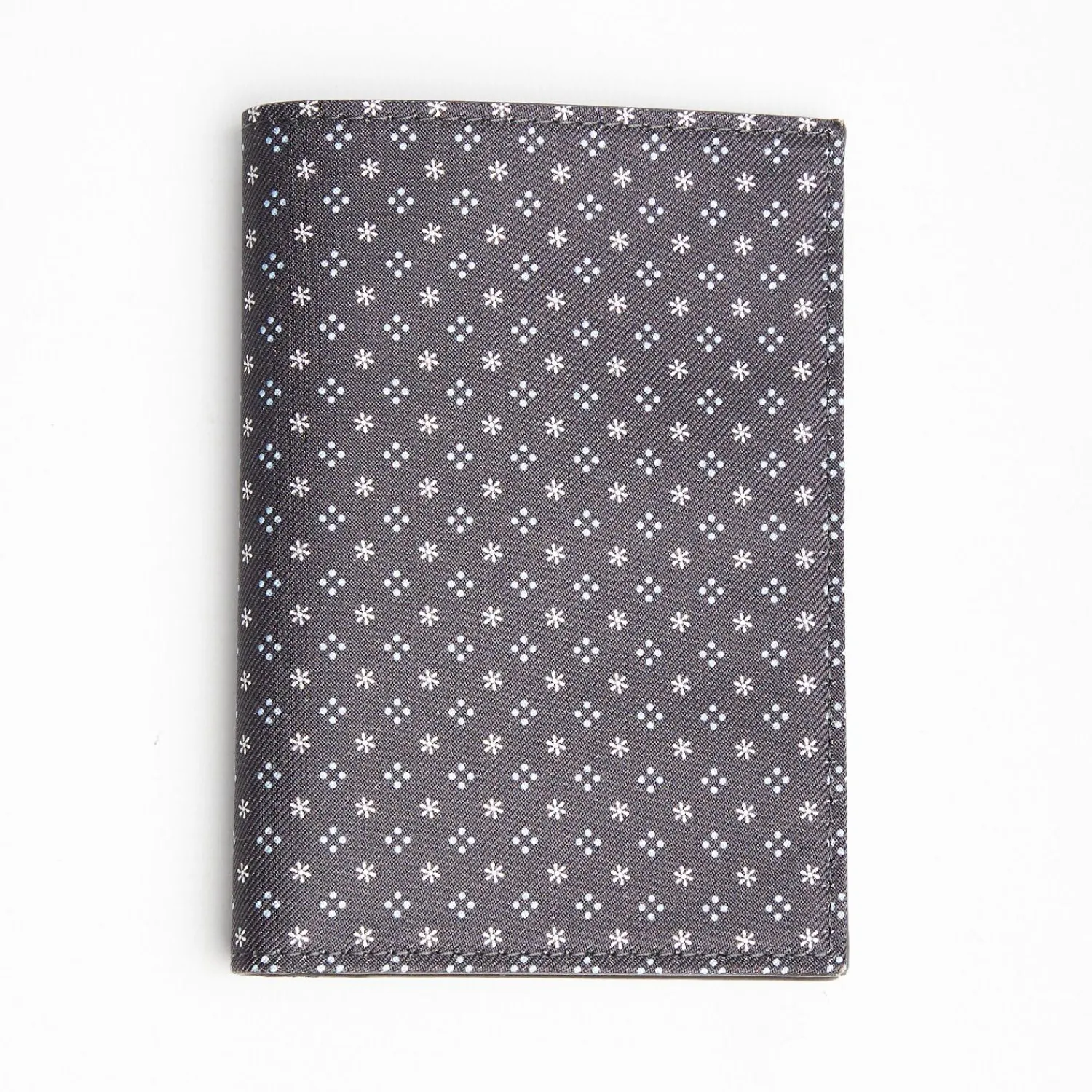 Dark Grey Vertical Wallet In Silk And Leather>E.Marinella Store