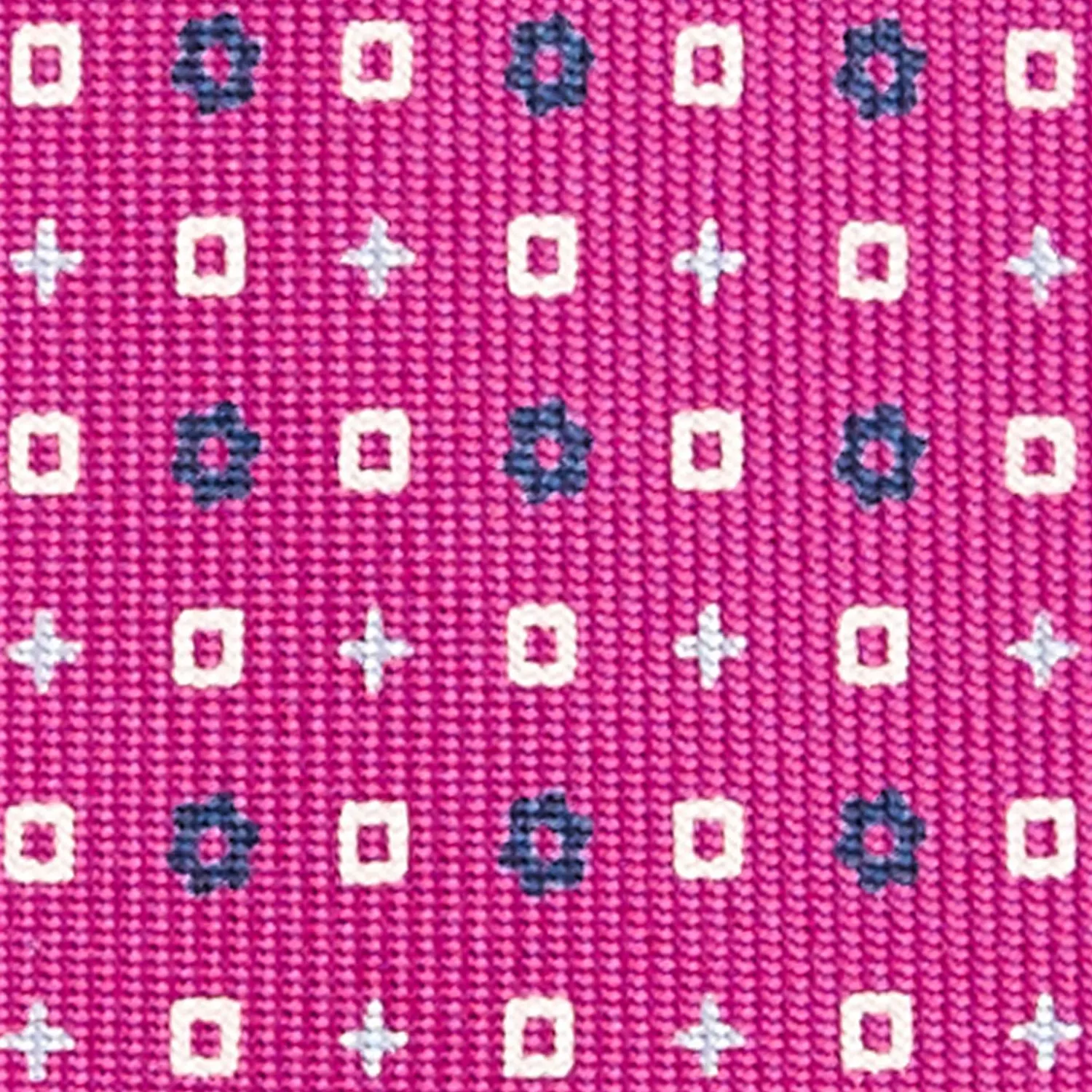 Fuchsia 5 Fold Sartorial Silk Tie - Small Flower Pattern>E.Marinella Best