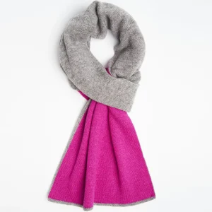 Fuchsia And Gray Two-Tone Solid Cashmere Neck Warmer>E.Marinella Cheap