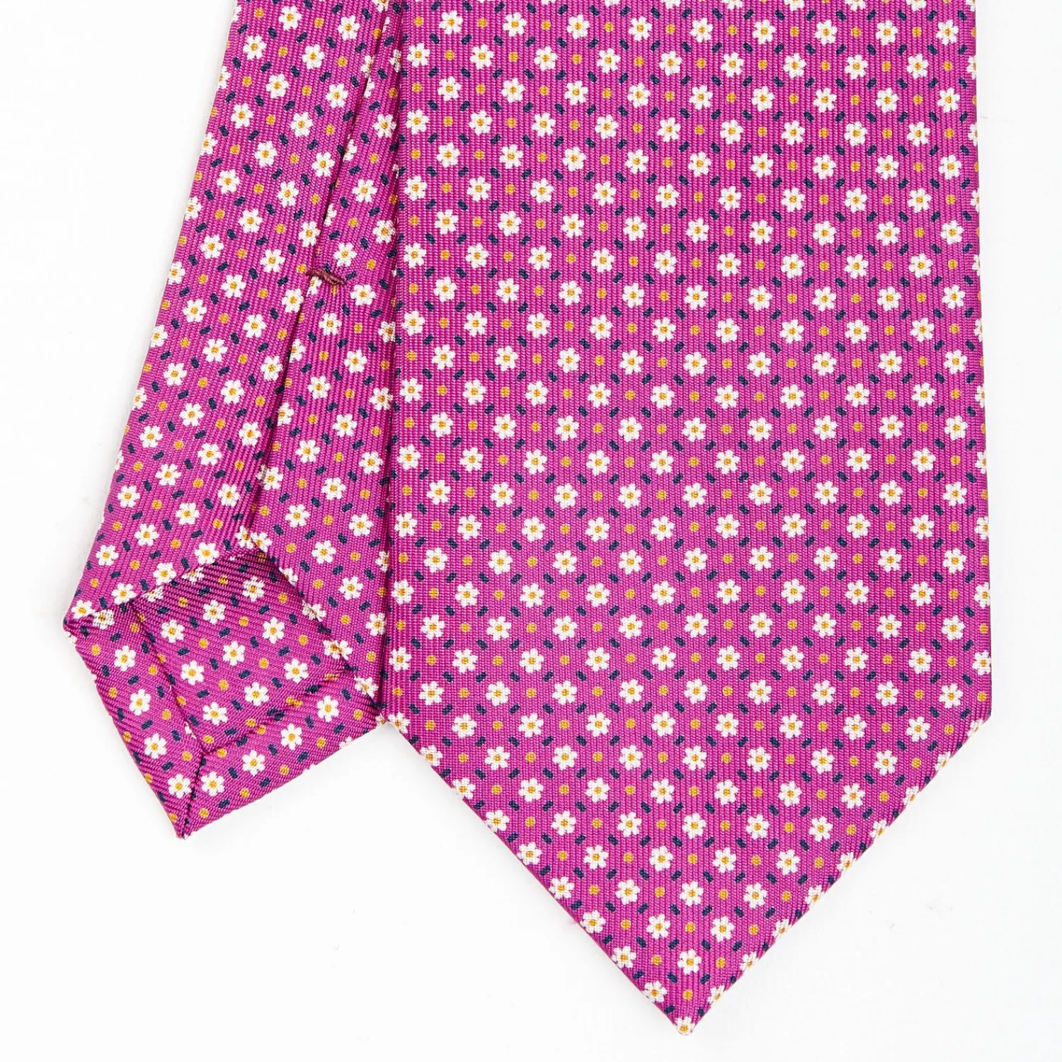 Fuchsia Sartorial Classic Silk Tie - Small Flower Pattern>E.Marinella Cheap