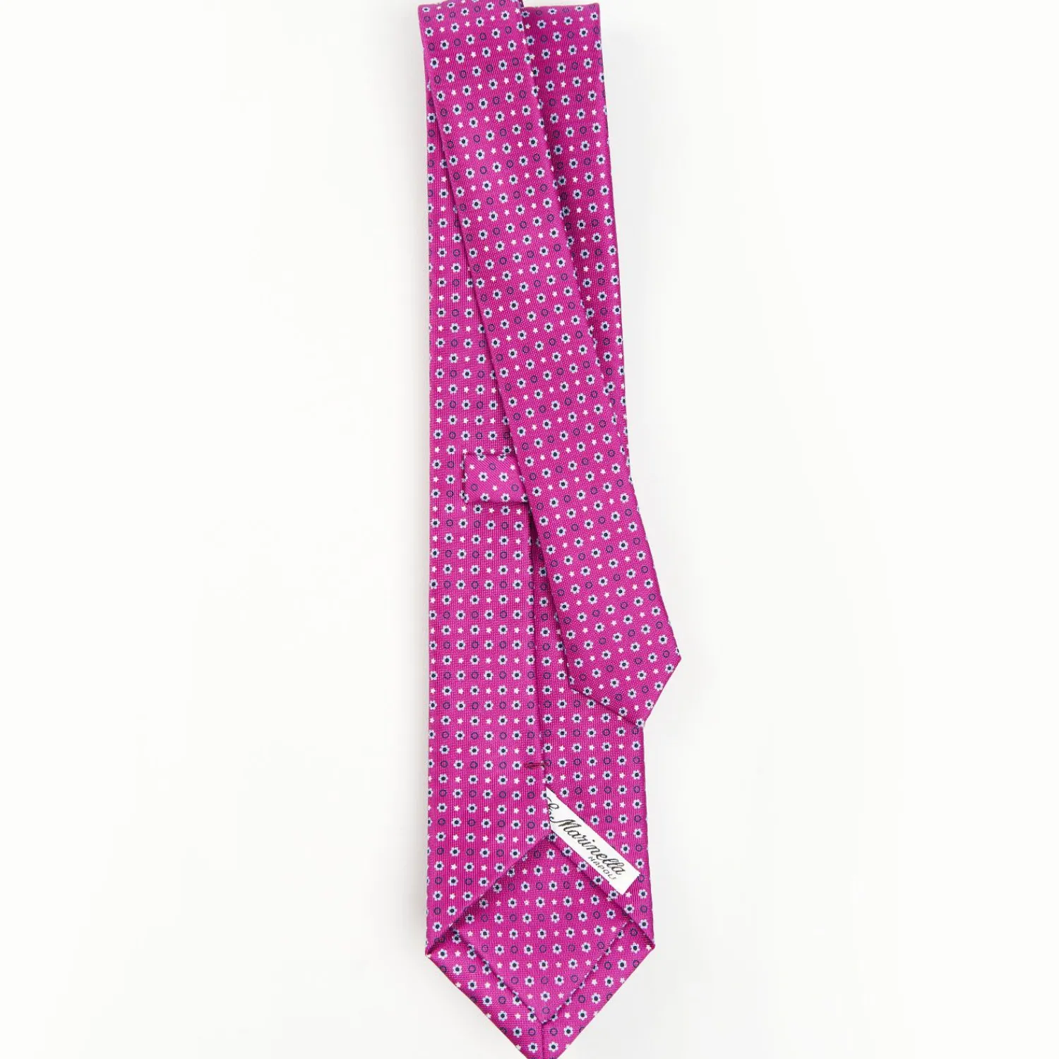 Fuchsia Sartorial Classic Silk Tie - Small Flower Pattern>E.Marinella Cheap