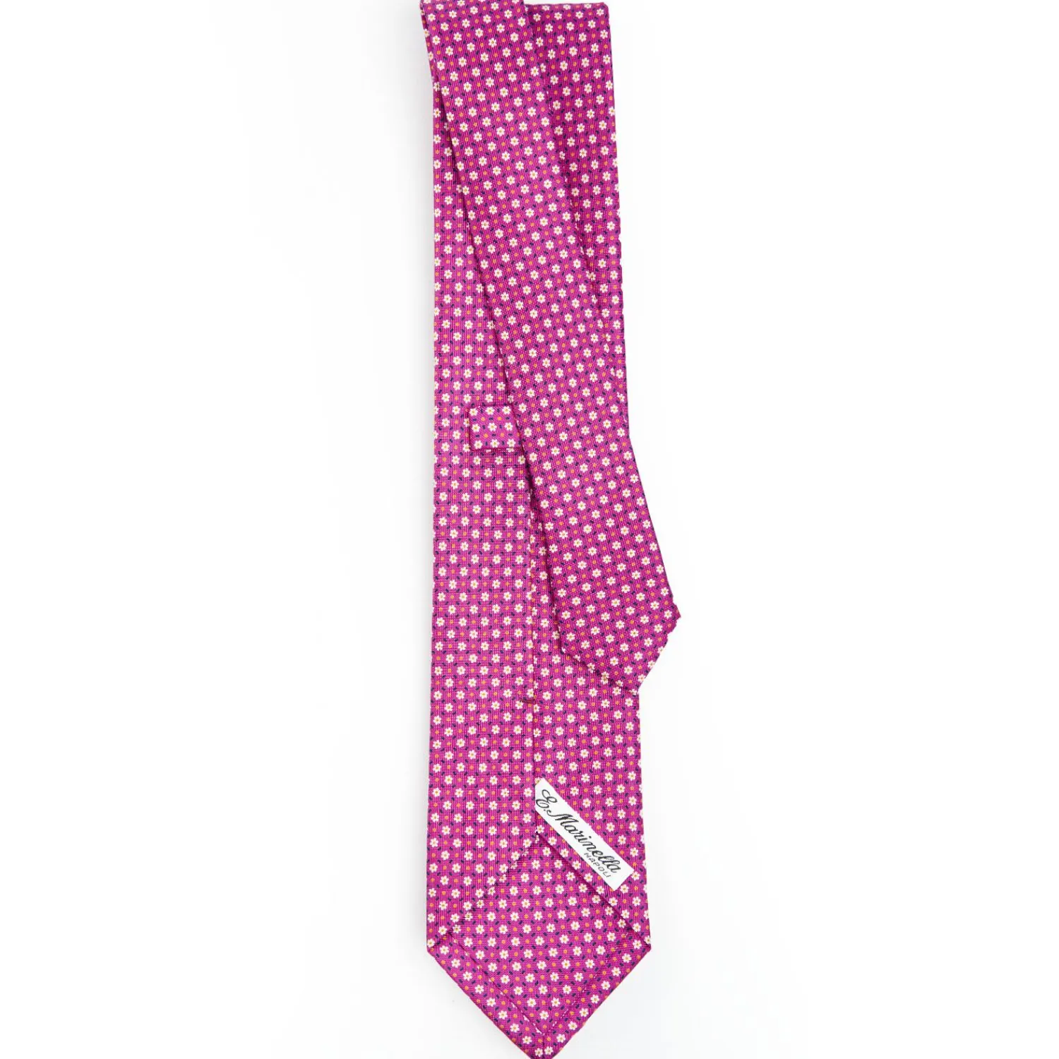 Fuchsia Sartorial Classic Silk Tie - Small Flower Pattern>E.Marinella Cheap