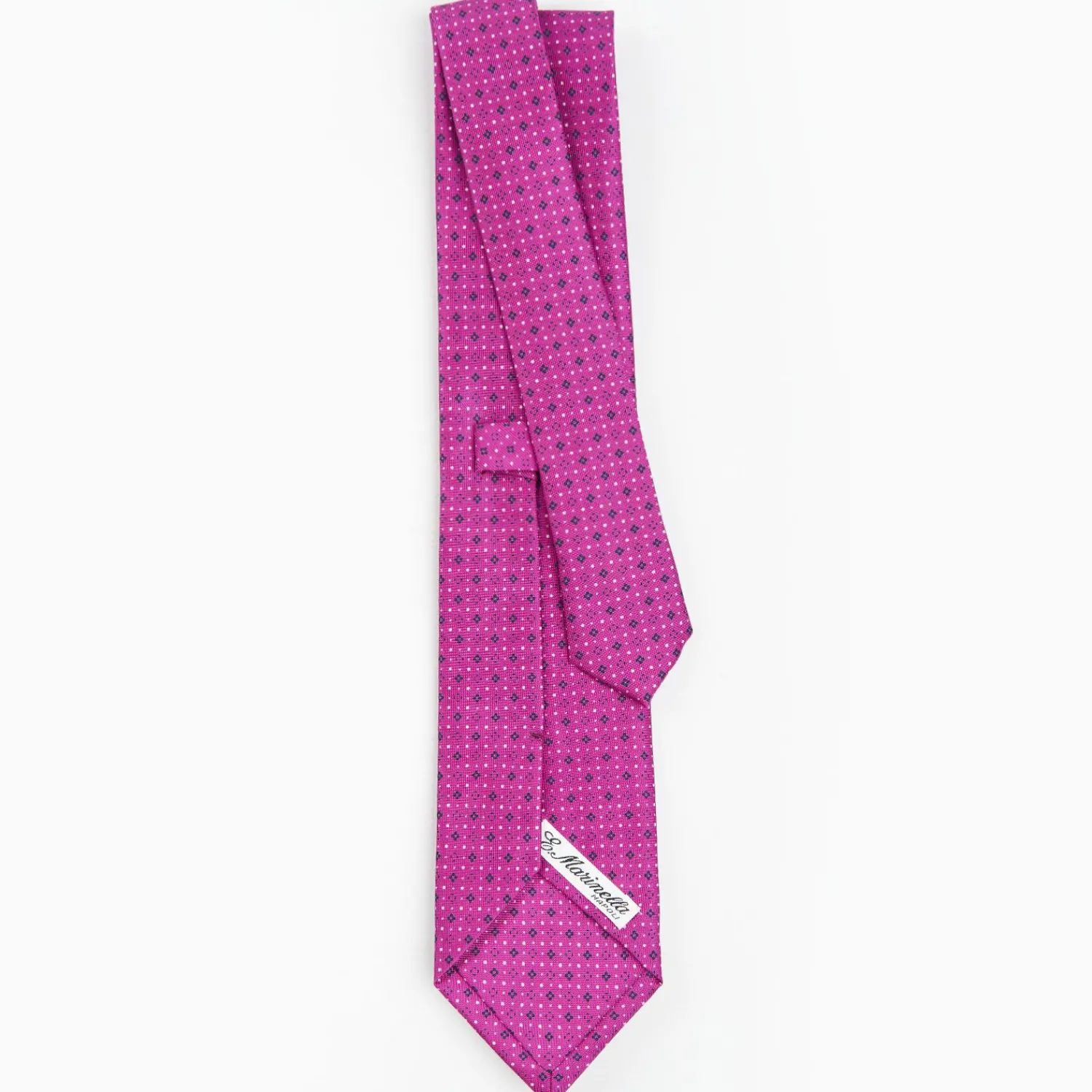 Fuchsia Sartorial Classic Silk Tie - Small Flower Pattern>E.Marinella Shop