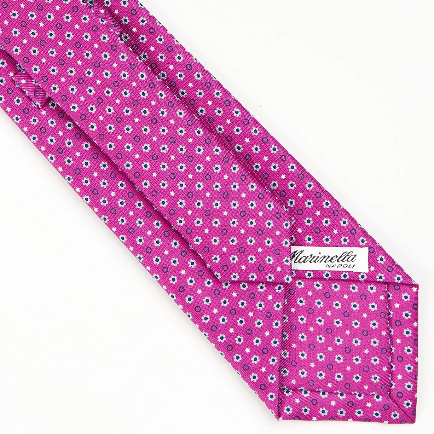 Fuchsia Sartorial Classic Silk Tie - Small Flower Pattern>E.Marinella Cheap