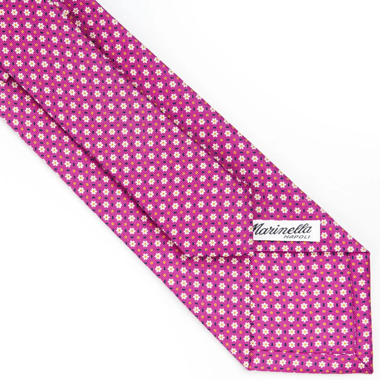 Fuchsia Sartorial Classic Silk Tie - Small Flower Pattern>E.Marinella Cheap
