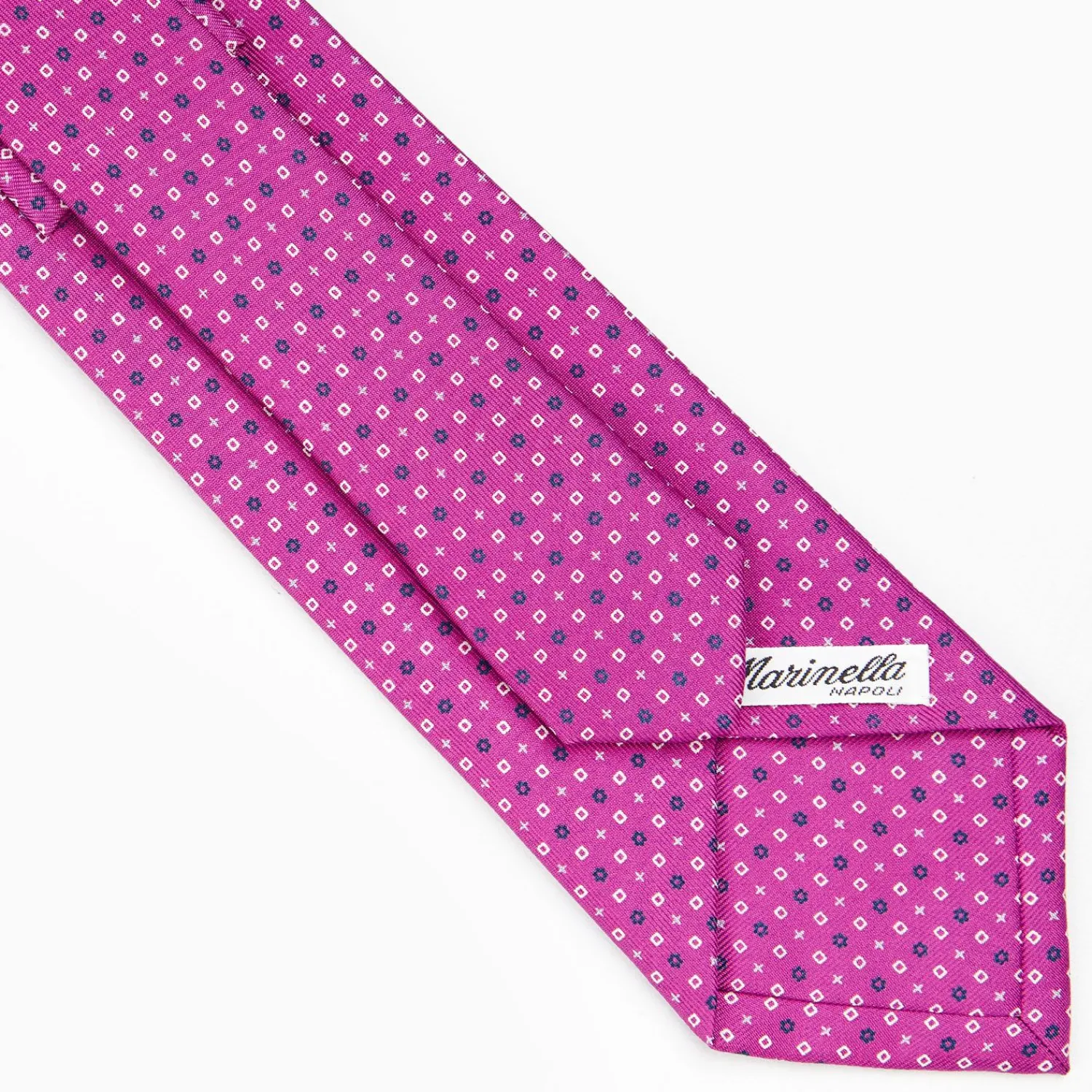 Fuchsia Sartorial Classic Silk Tie - Small Flower Pattern>E.Marinella Best Sale