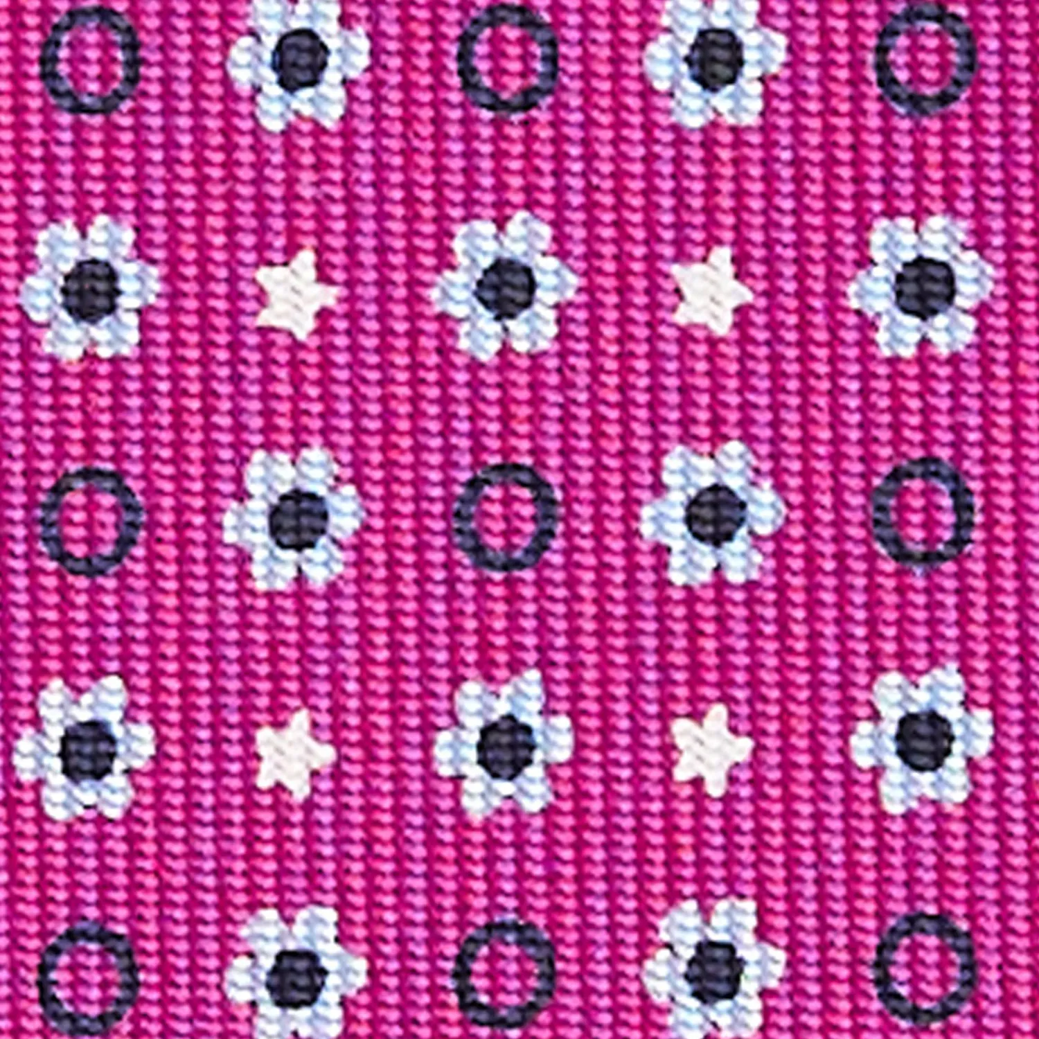 Fuchsia Sartorial Classic Silk Tie - Small Flower Pattern>E.Marinella Cheap