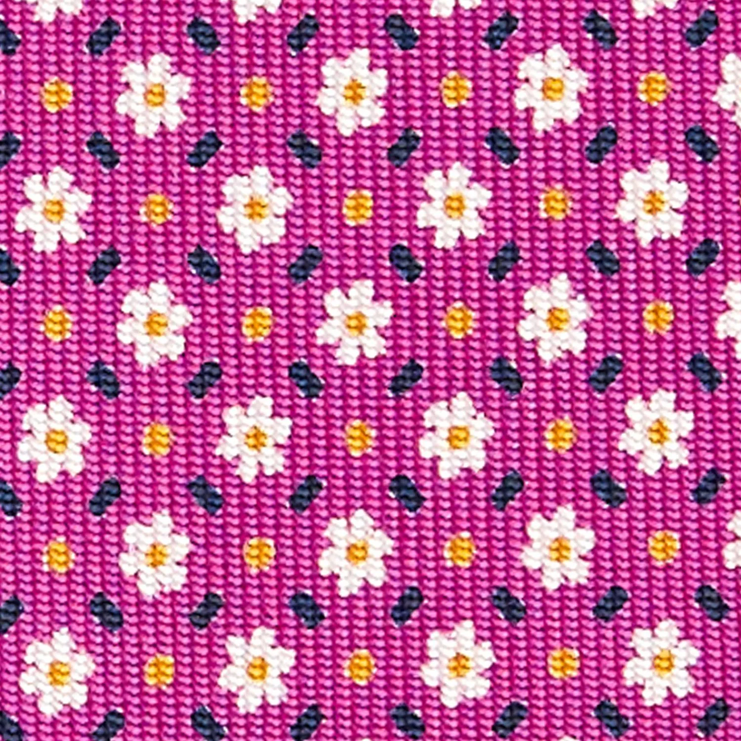 Fuchsia Sartorial Classic Silk Tie - Small Flower Pattern>E.Marinella Cheap