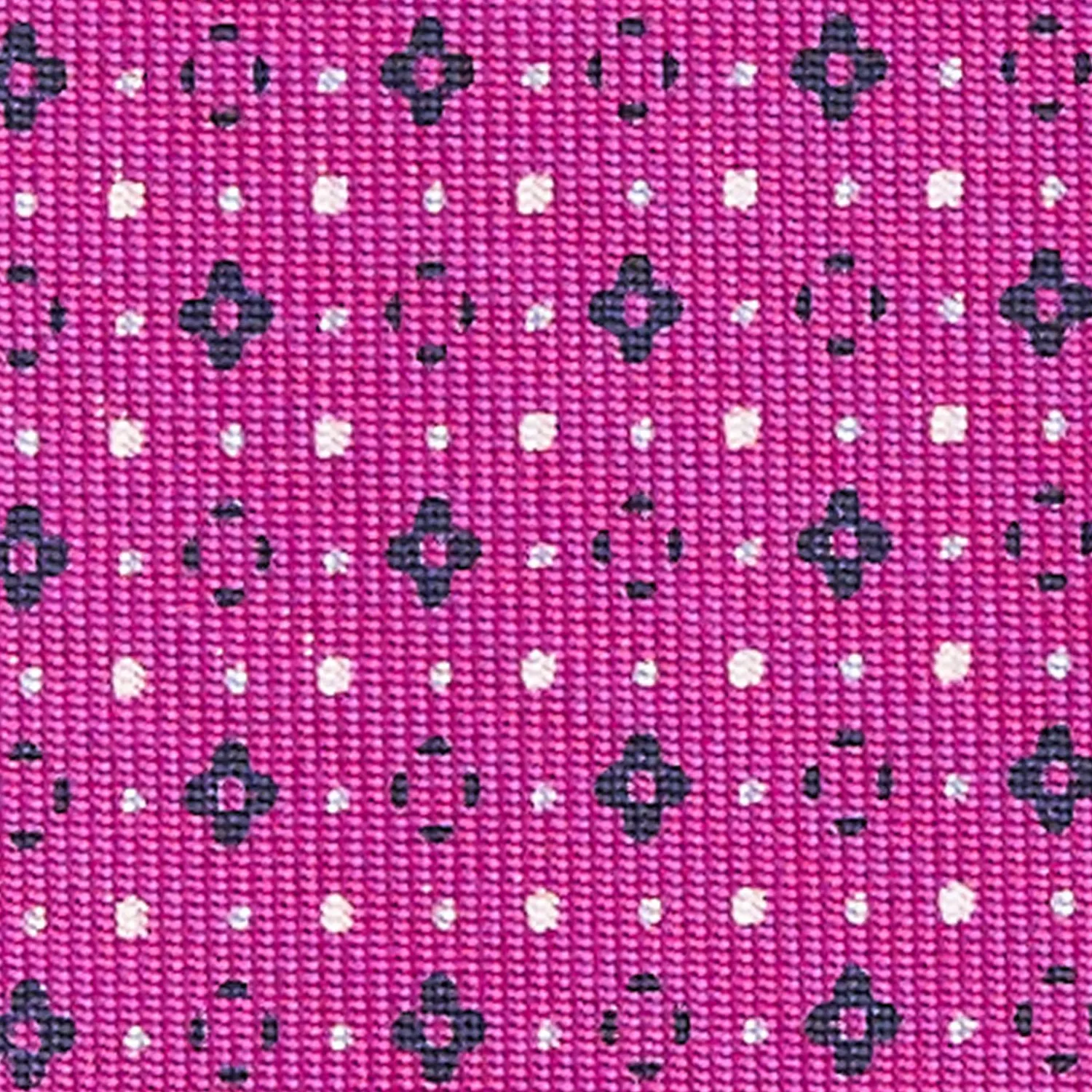 Fuchsia Sartorial Classic Silk Tie - Small Flower Pattern>E.Marinella Shop