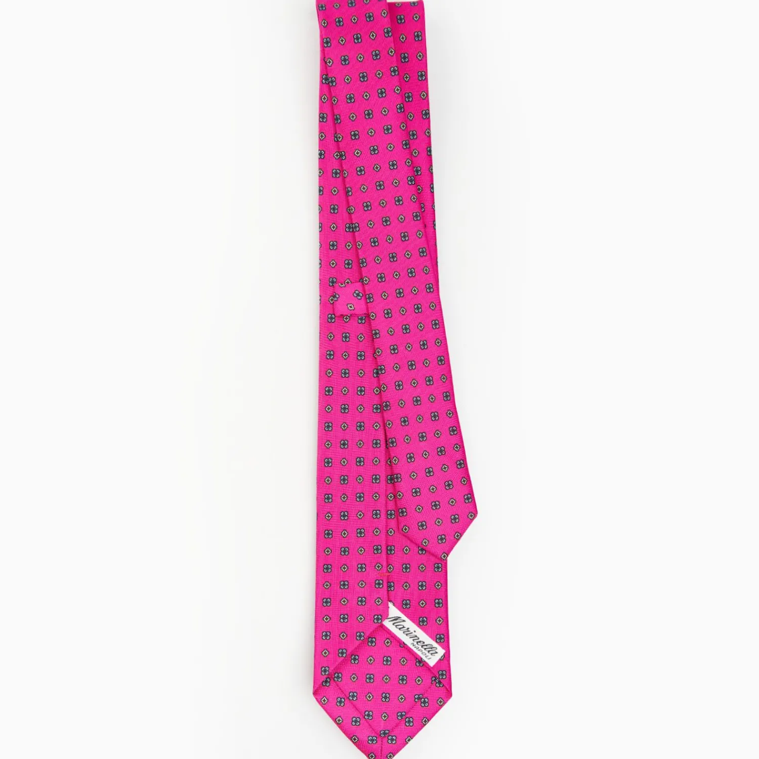 Fucsia Sartorial 7 Cm Silk Tie - Small Flower Pattern>E.Marinella Outlet