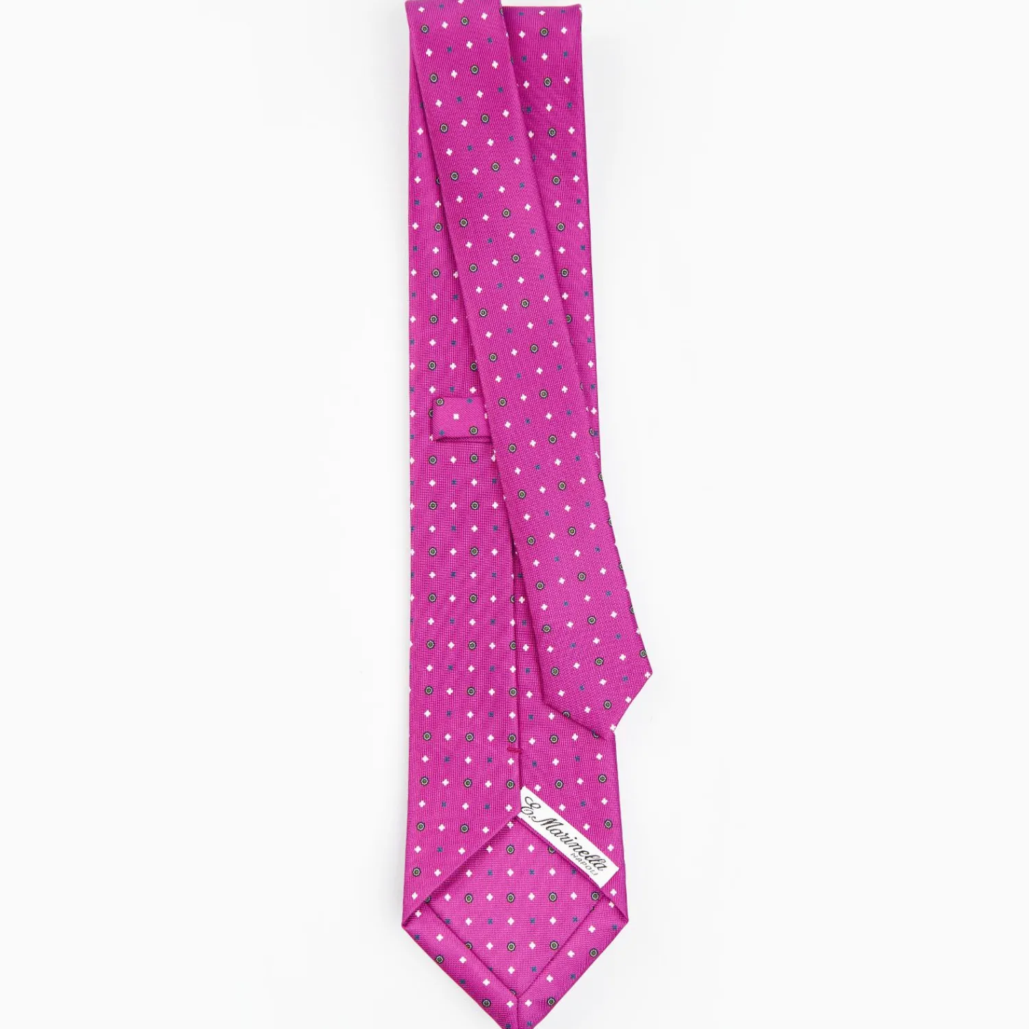 Fucsia Sartorial Classic Silk Tie - Small Flower Designs>E.Marinella New