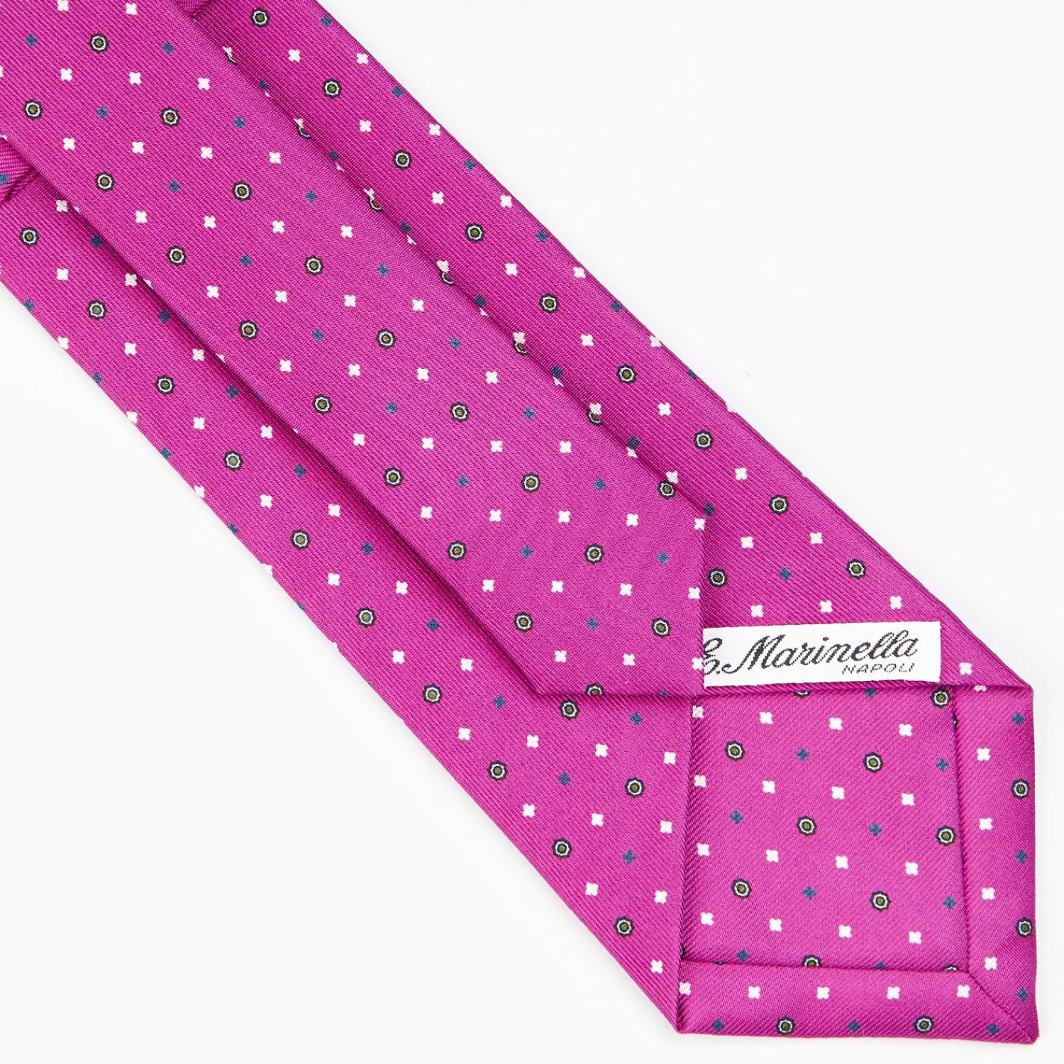 Fucsia Sartorial Classic Silk Tie - Small Flower Designs>E.Marinella New