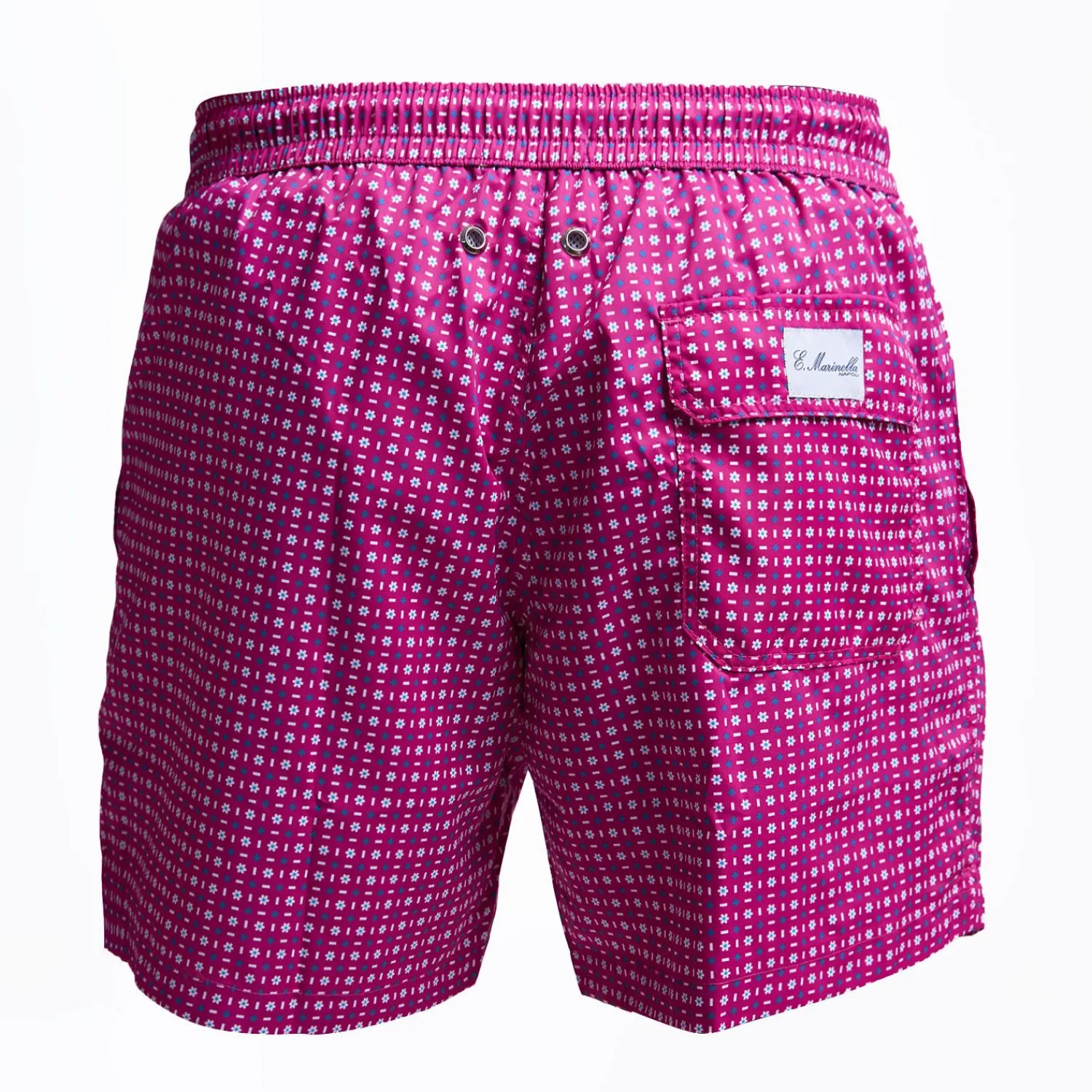 Fucsia Swim Short - Small Flower Pattern>E.Marinella Shop