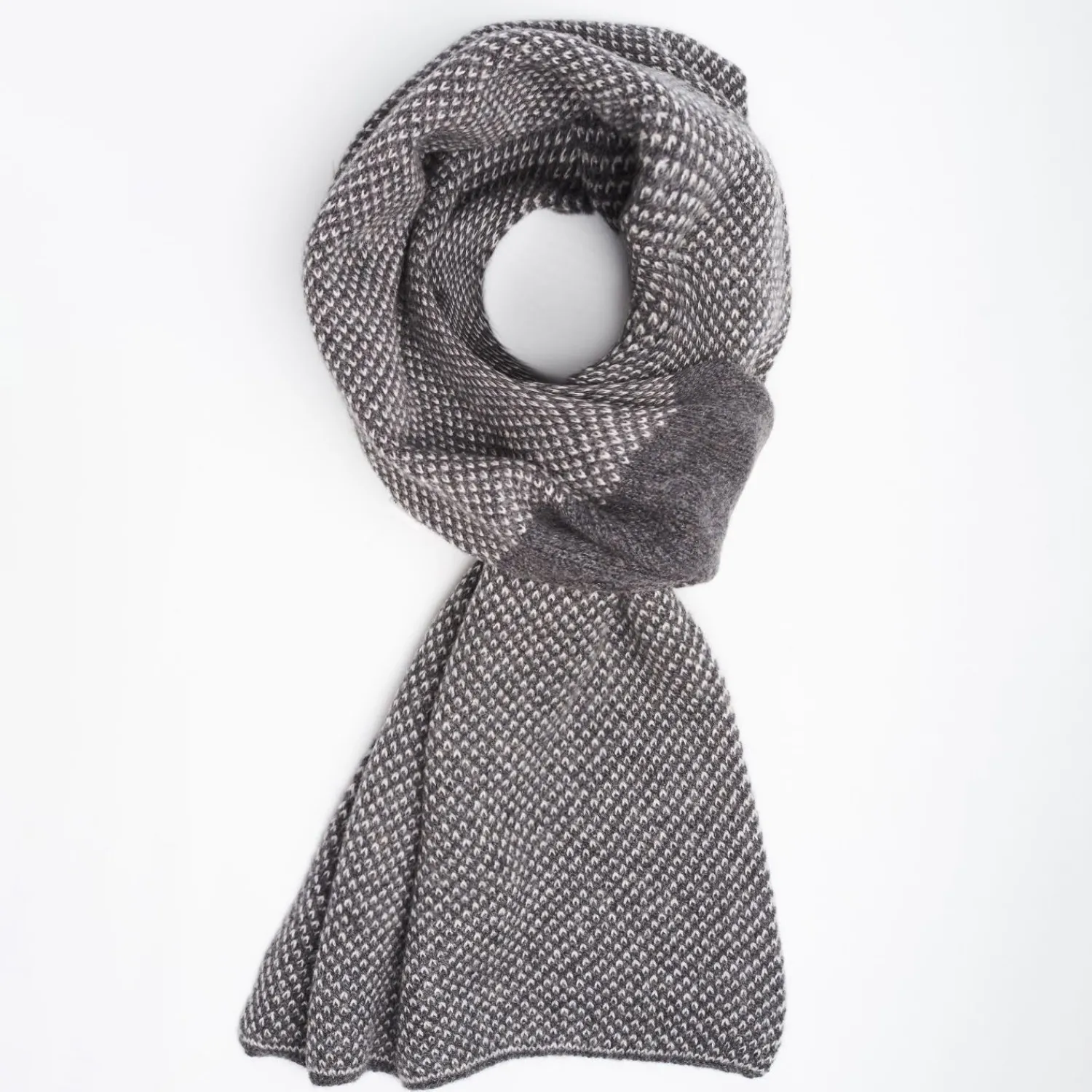 Gray And Beige Two-Tone Cashmere Neck Warmer>E.Marinella Cheap