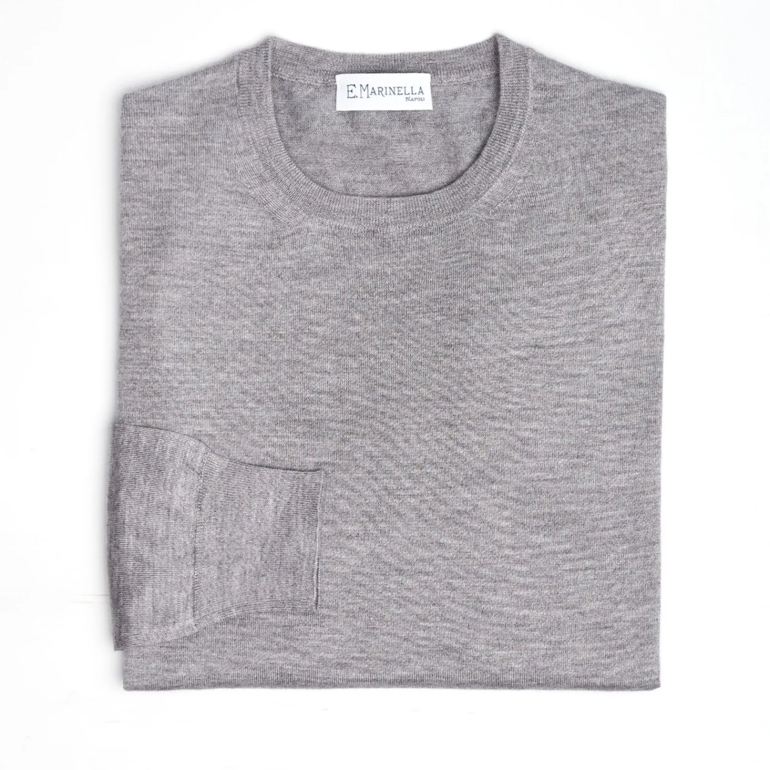 Gray Cashmere And Silk Sweater>E.Marinella Store