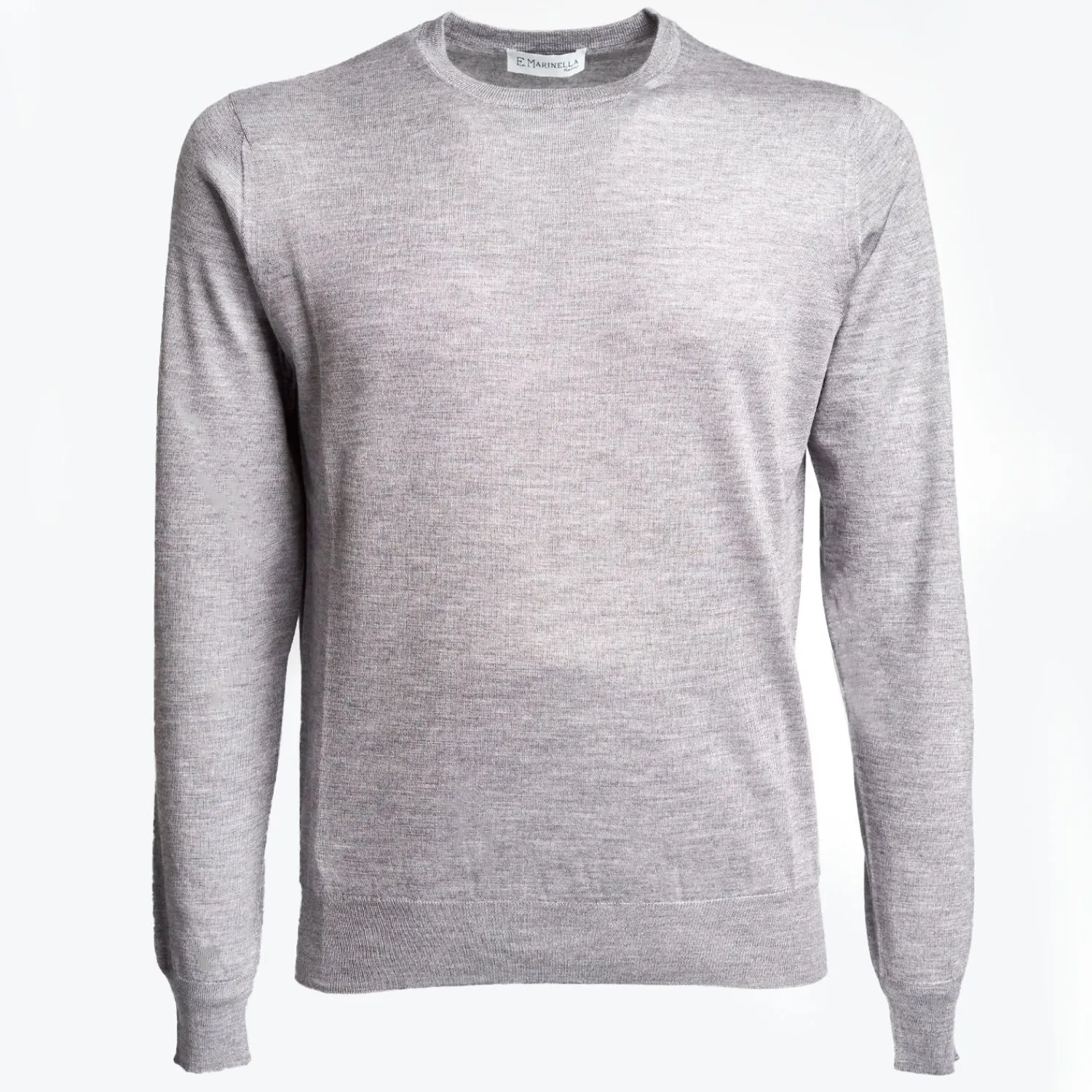 Gray Cashmere And Silk Sweater>E.Marinella Store