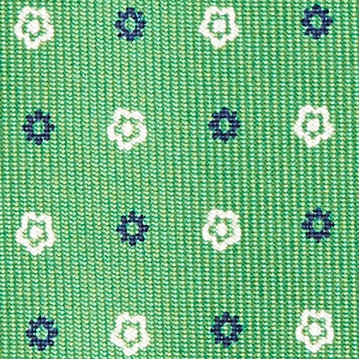 Green 5 Fold Sartorial Silk Tie - Small Flower Pattern>E.Marinella Cheap