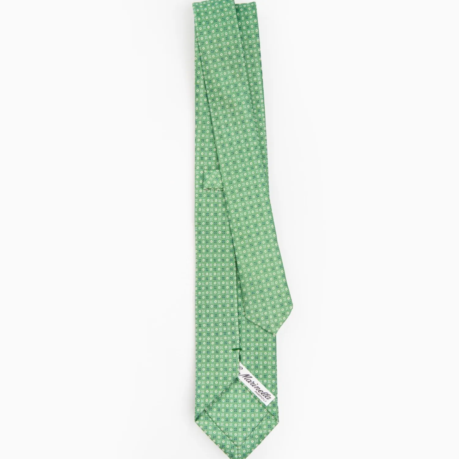 Green Sartorial 7 Cm Silk Tie - Small Flower Pattern>E.Marinella Best Sale
